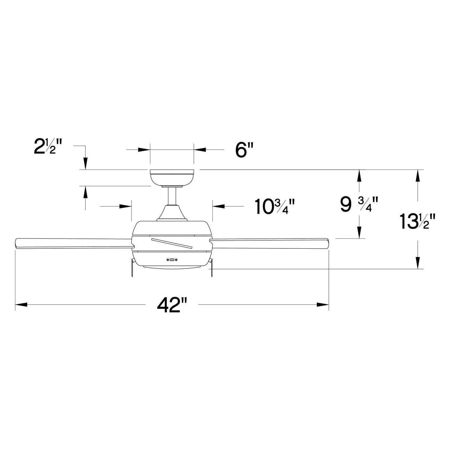 Hinkley Lighting - Croft Ceiling Fan - 904042FBN-LIA - Canada Light Shop