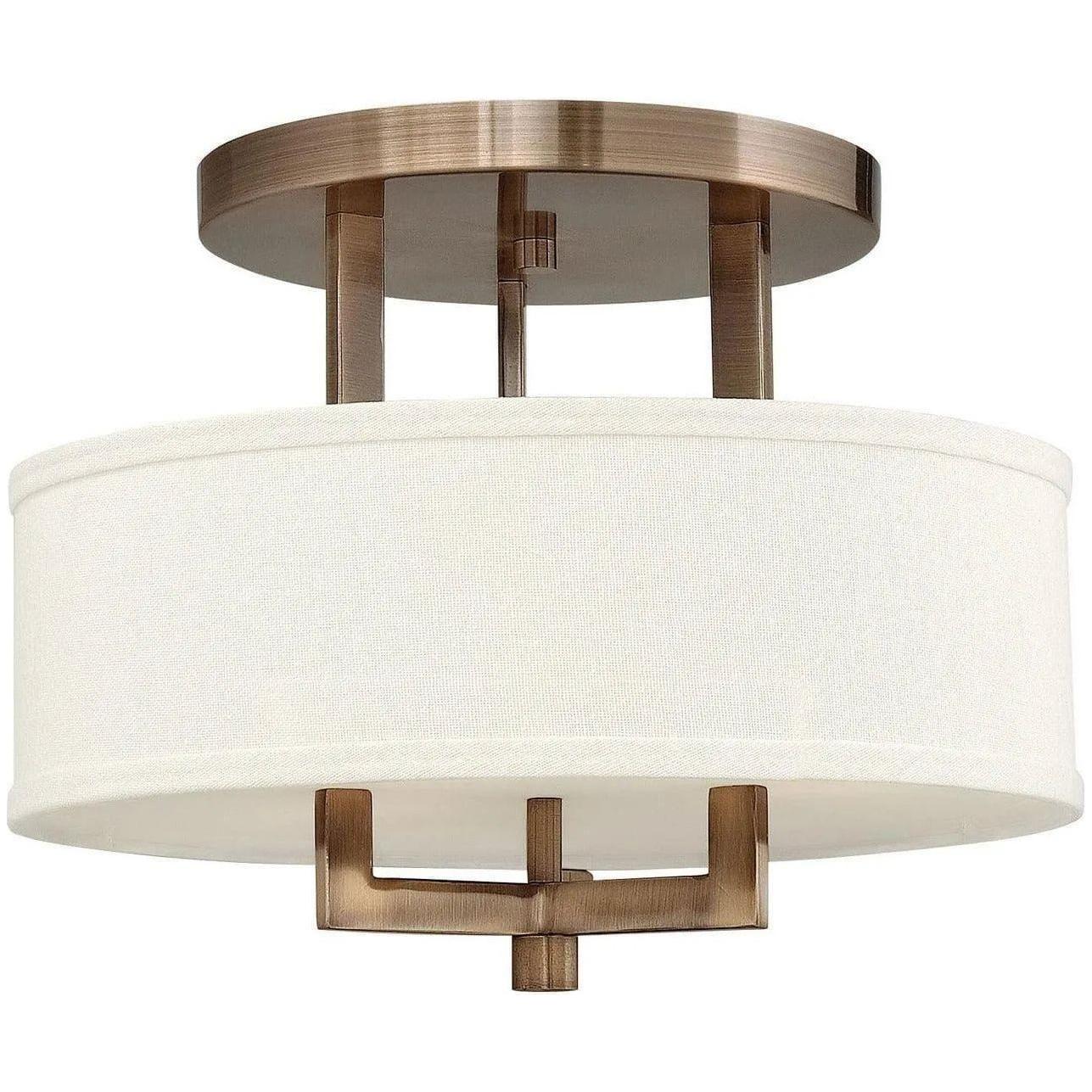 Hinkley Lighting - Hampton 15-Inch Semi-Flush Mount - 3200BR-LED - Canada Light Shop