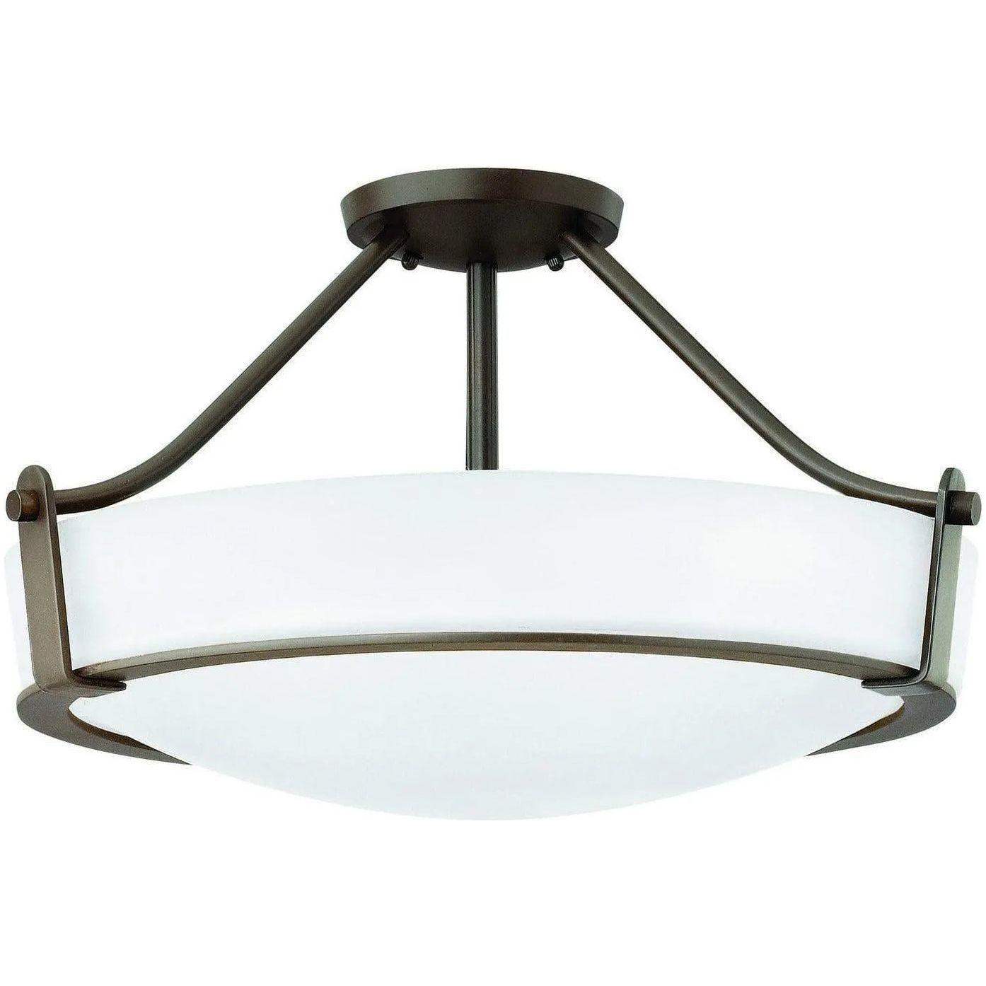 Hinkley Lighting - Hathaway 20-Inch Semi-Flush Mount - 3221OB-WH-LED - Canada Light Shop