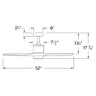 Hinkley Lighting - Hover Ceiling Fan - 900752FBN-LWD - Canada Light Shop