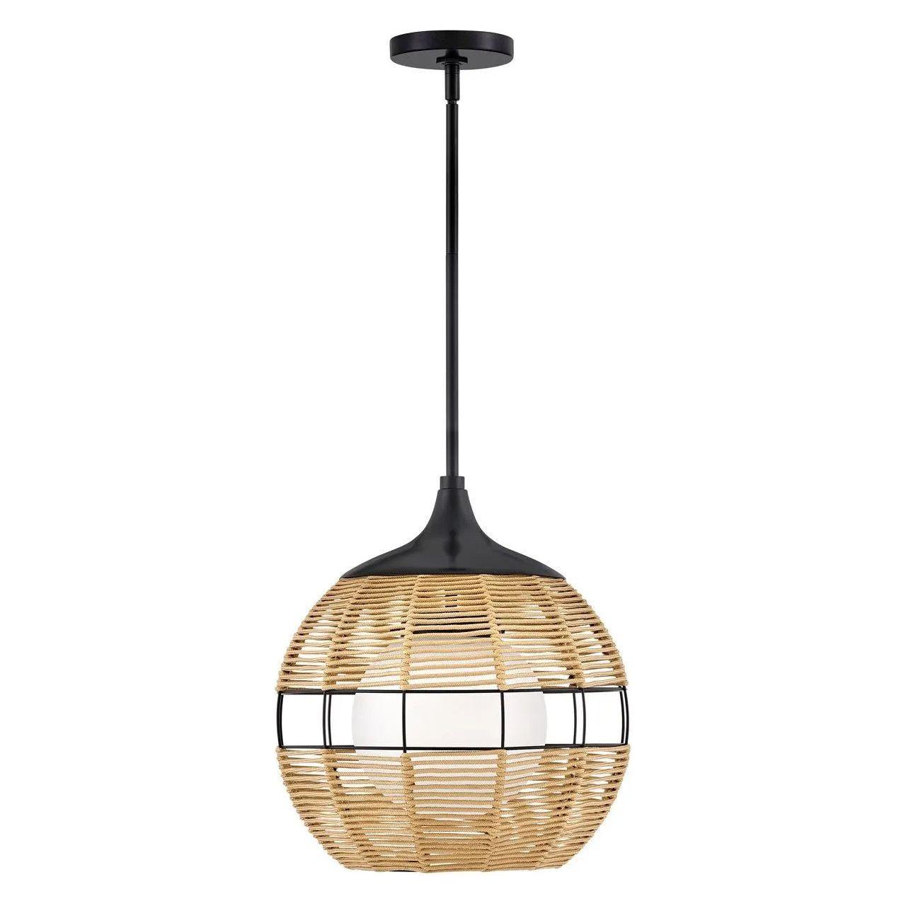 Hinkley Lighting - Maddox LED Pendant - 19677BK-NAT - Canada Light Shop
