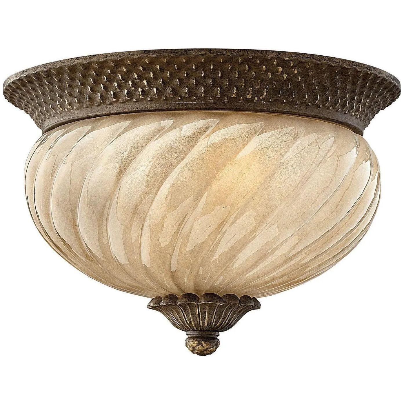 Hinkley Lighting - Plantation 12-Inch Outdoor Flush Mount - 2128PZ - Canada Light Shop