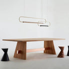 Hollis+Morris - Isthmus Dining Table - ISTH-LG-OAK-BLK-BLACK - Canada Light Shop
