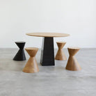 Hollis+Morris - Oldtown Stool - OLDT-OAK-BLK - Canada Light Shop