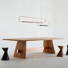 Hollis+Morris - Oldtown Stool - OLDT-OAK-BLK - Canada Light Shop