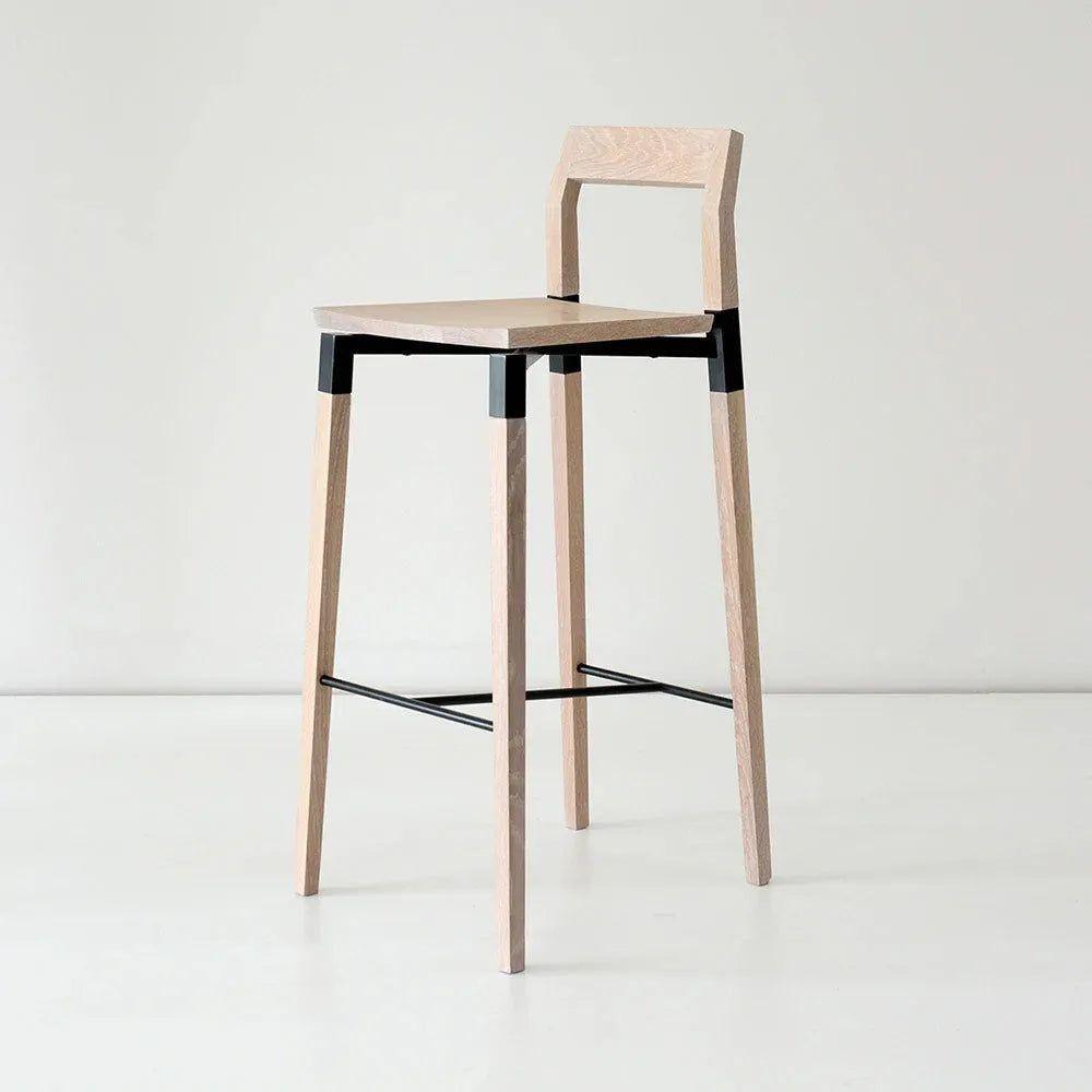 Hollis+Morris - Parkdale Stool - PARKBAR-OKB-BK - Canada Light Shop