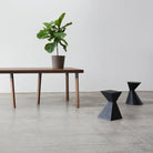 Hollis+Morris - Squaretown Stool - SQUR-OAK-BLK - Canada Light Shop