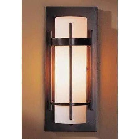 Hubbardton Forge - Banded 12-Inch One Light Outdoor Wall Sconce - 305892-SKT-20-GG0066 - Canada Light Shop