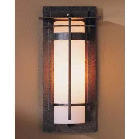 Hubbardton Forge - Banded 12-Inch One Light Outdoor Wall Sconce - 305992-SKT-20-GG0066 - Canada Light Shop