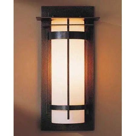 Hubbardton Forge - Banded 16-Inch One Light Outdoor Wall Sconce - 305993-SKT-20-GG0034 - Canada Light Shop