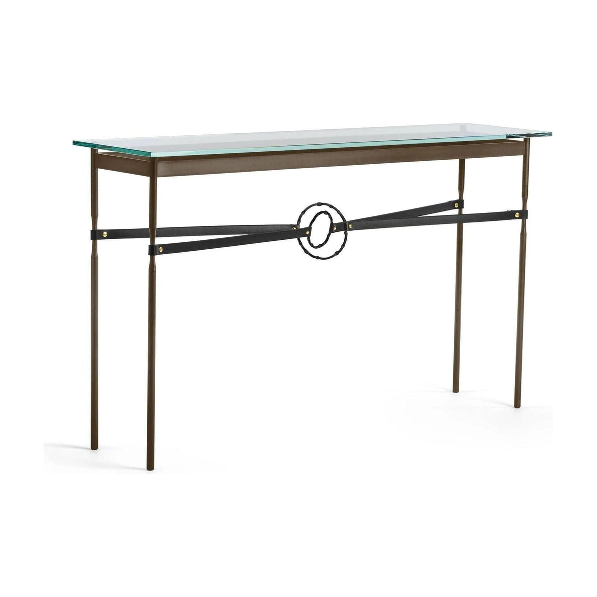 Equus Black Leather Console Table | Hubbardton Forge – Canada Light Shop