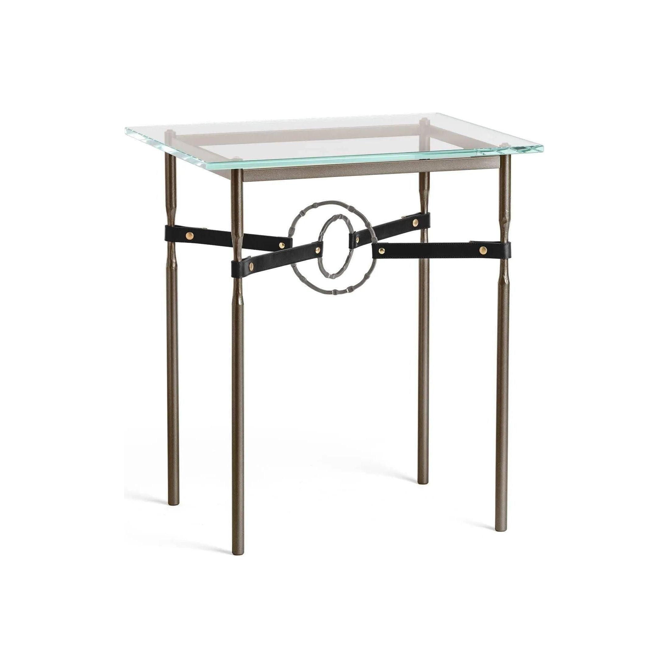 Hubbardton Forge - Equus Black Leather Side Table - 750116-05-07-LK-VA0717 - Canada Light Shop