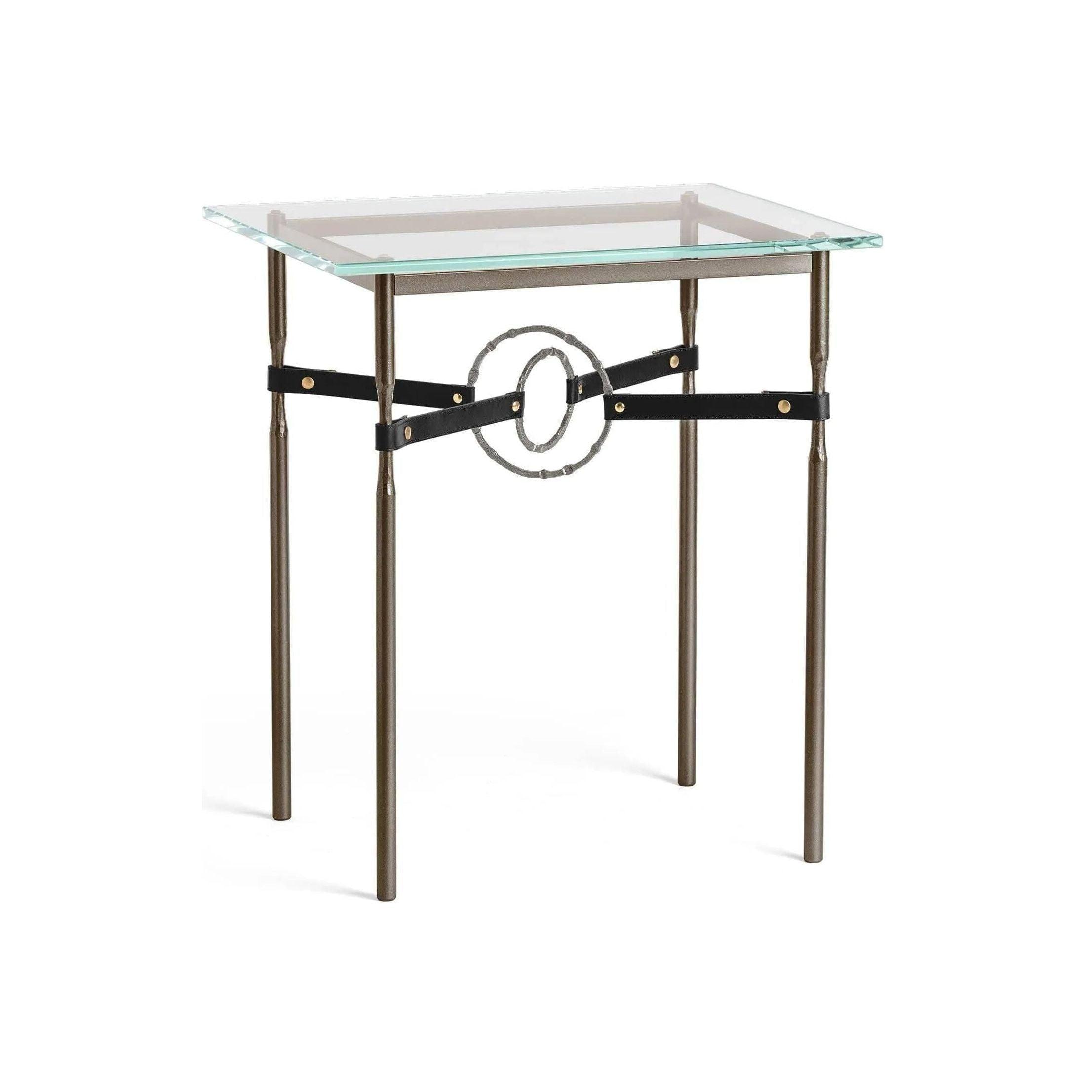 Hubbardton Forge - Equus Black Leather Side Table - 750116-05-20-LK-VA0717 - Canada Light Shop