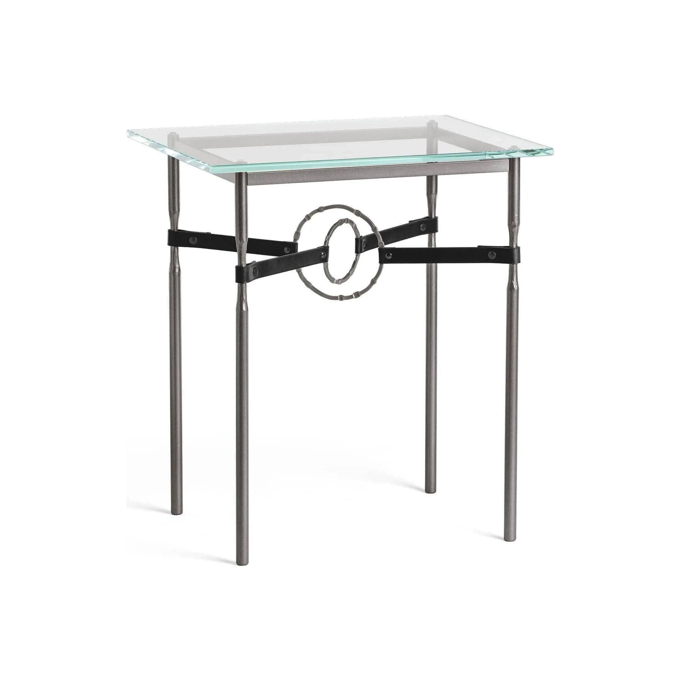 Hubbardton Forge - Equus Black Leather Side Table - 750116-07-07-LK-VA0717 - Canada Light Shop