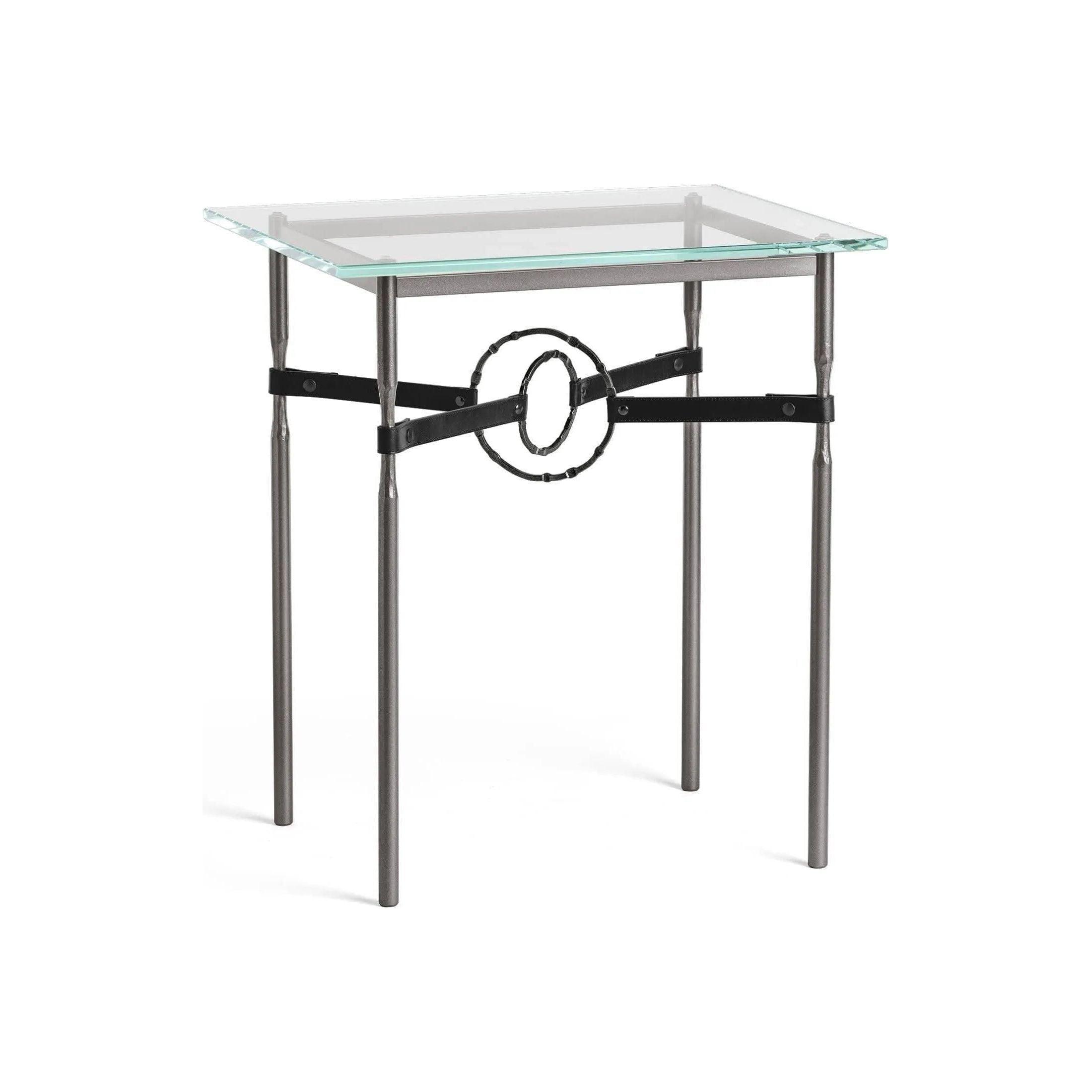 Hubbardton Forge - Equus Black Leather Side Table - 750116-07-10-LK-VA0717 - Canada Light Shop