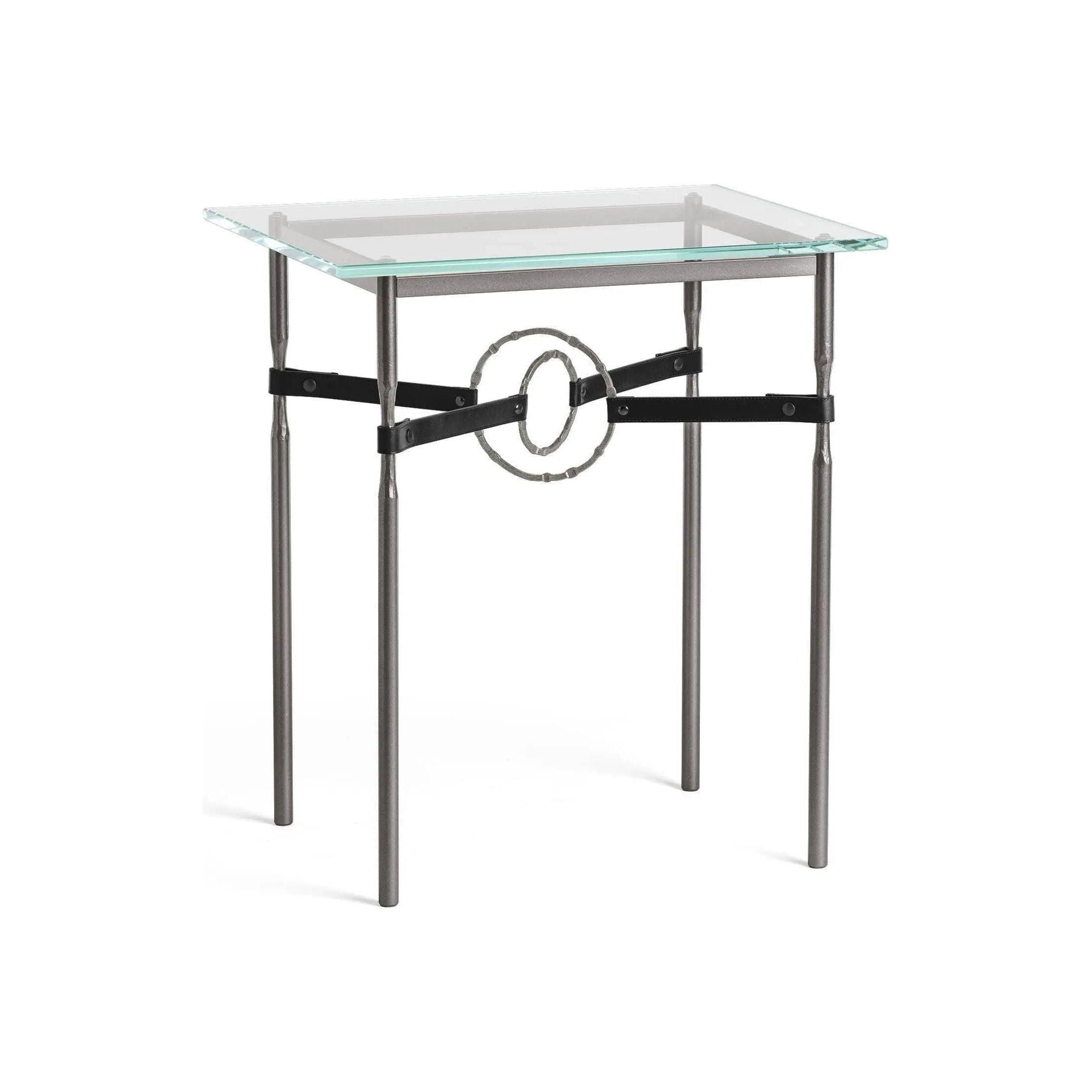 Hubbardton Forge - Equus Black Leather Side Table - 750116-07-20-LK-VA0717 - Canada Light Shop