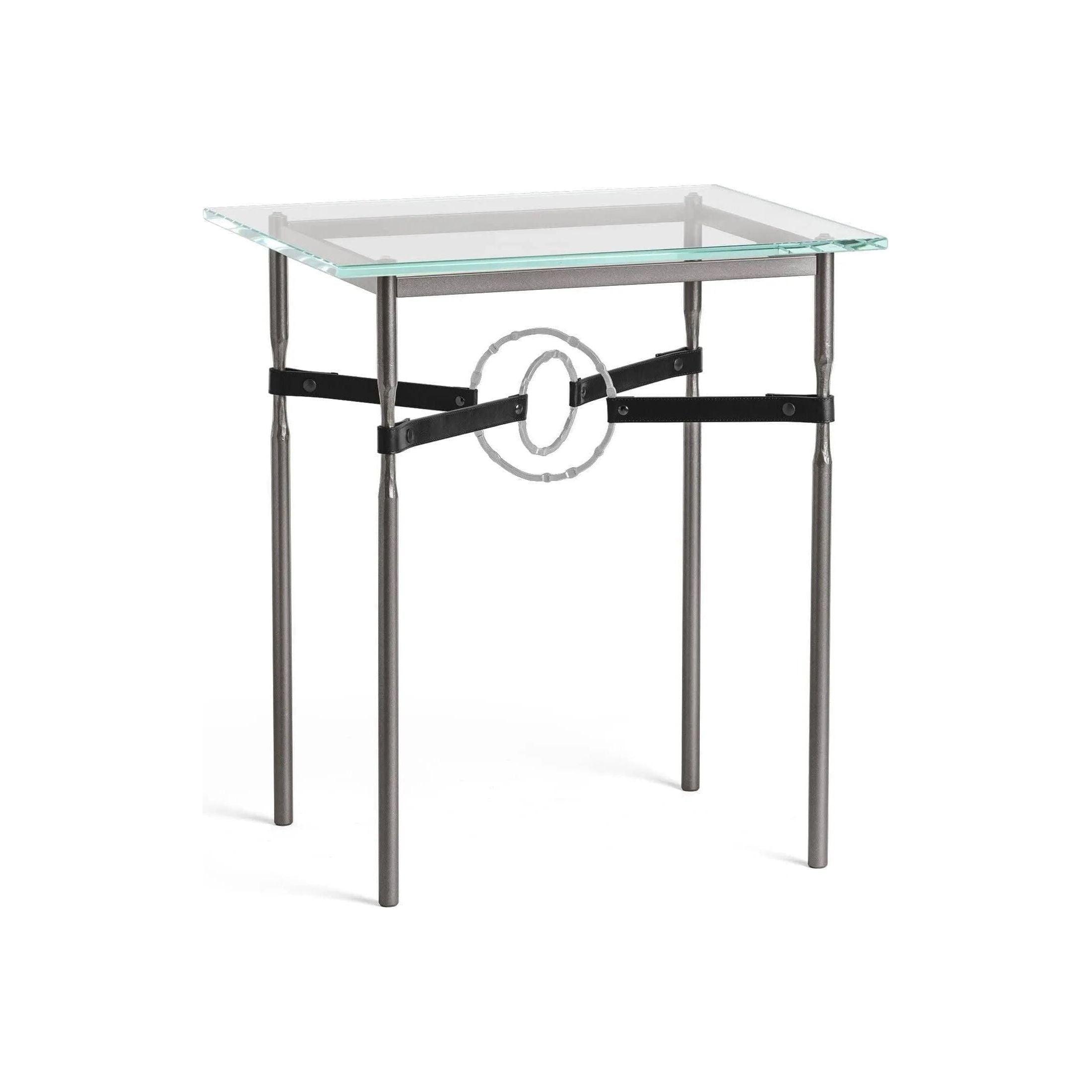 Hubbardton Forge - Equus Black Leather Side Table - 750116-07-82-LK-VA0717 - Canada Light Shop