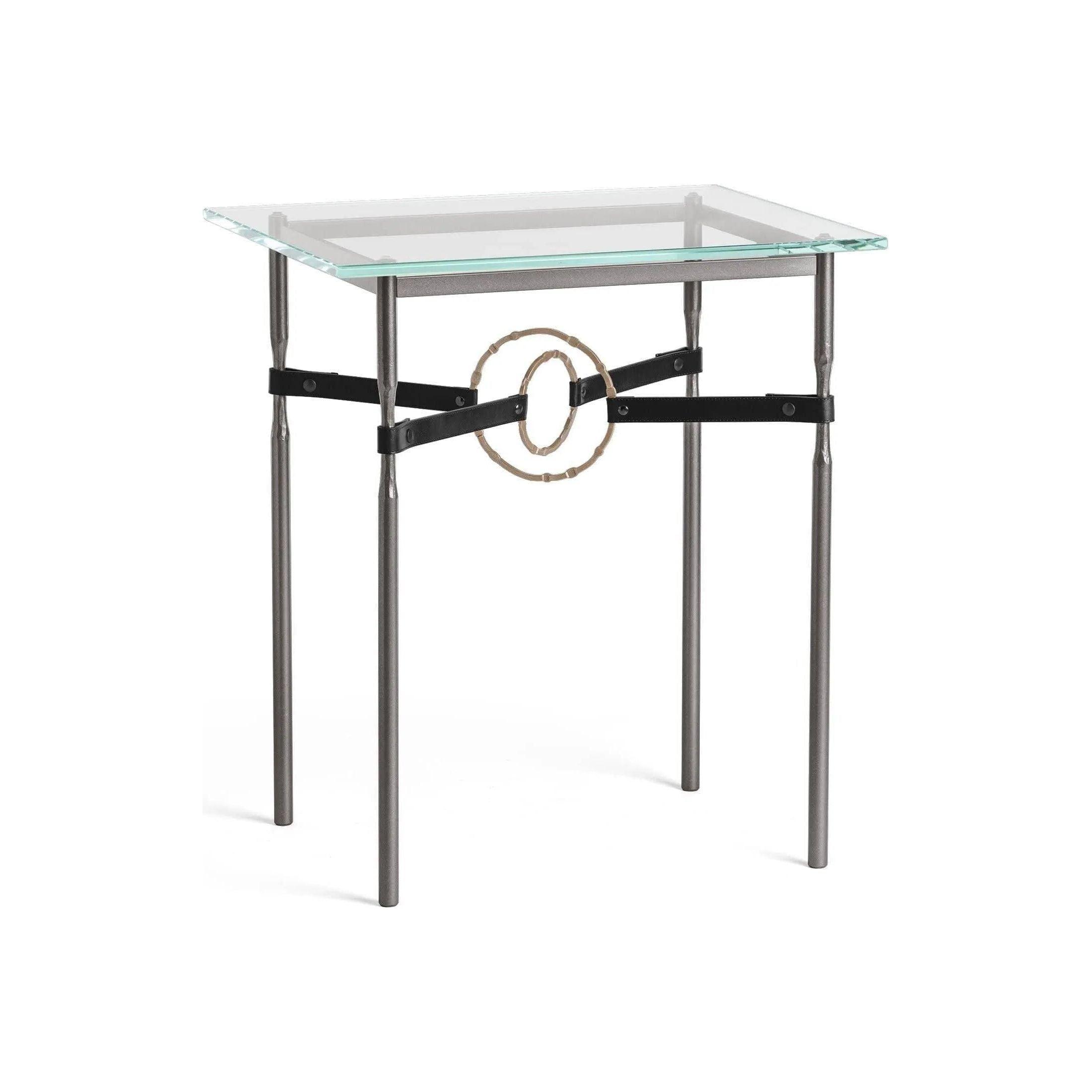 Hubbardton Forge - Equus Black Leather Side Table - 750116-07-84-LK-VA0717 - Canada Light Shop