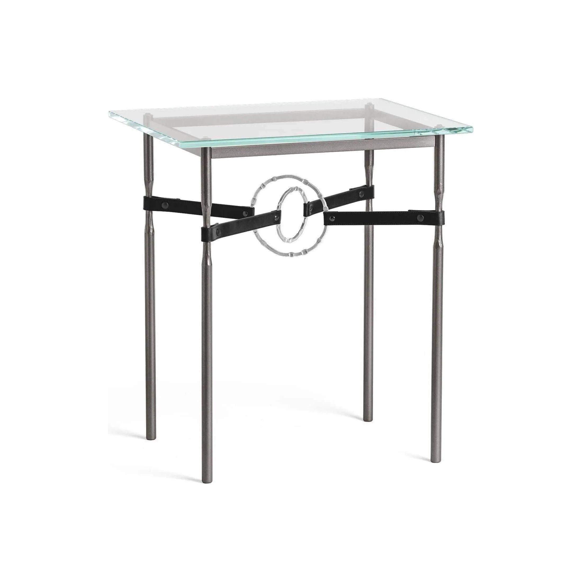 Hubbardton Forge - Equus Black Leather Side Table - 750116-07-85-LK-VA0717 - Canada Light Shop