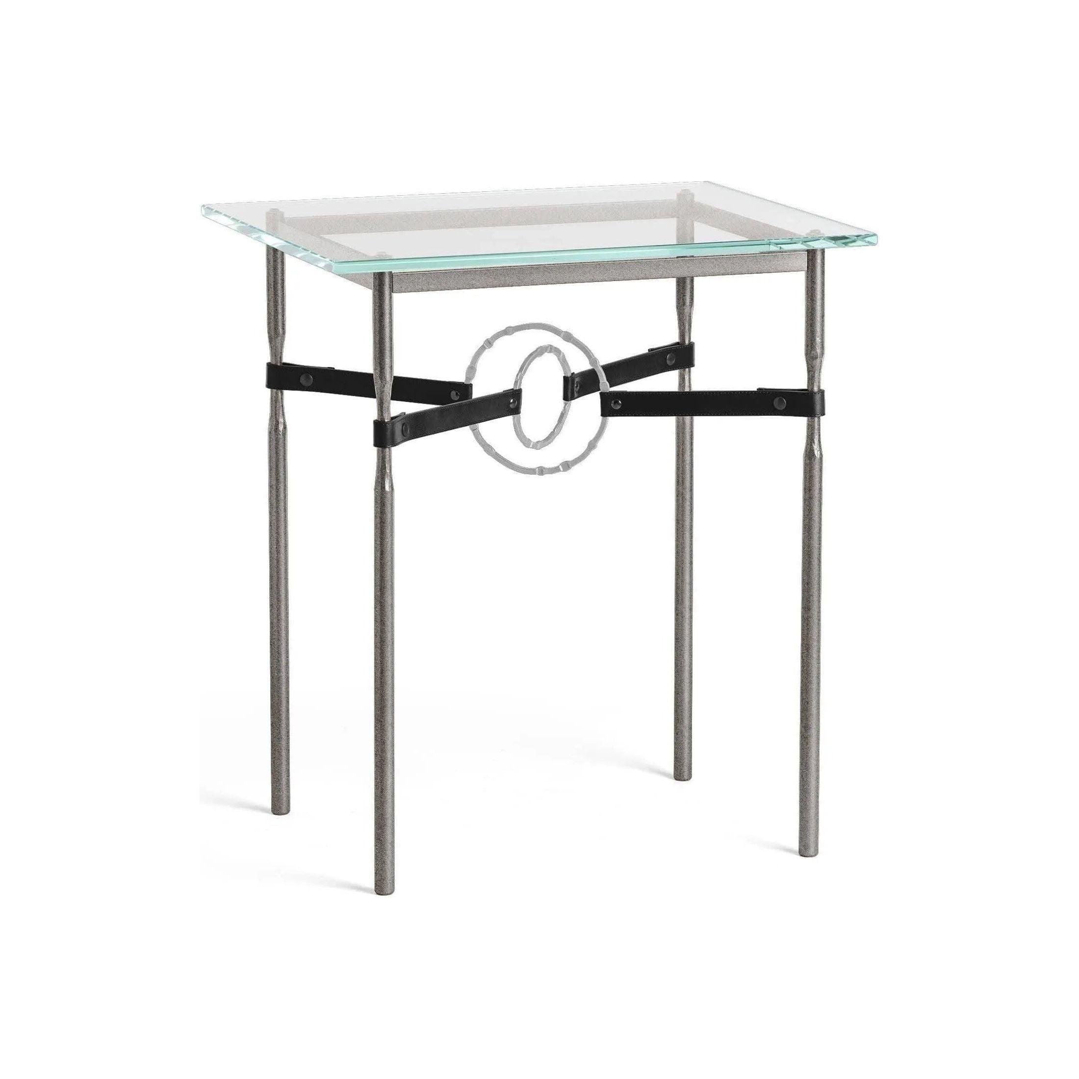 Hubbardton Forge - Equus Black Leather Side Table - 750116-20-82-LK-VA0717 - Canada Light Shop