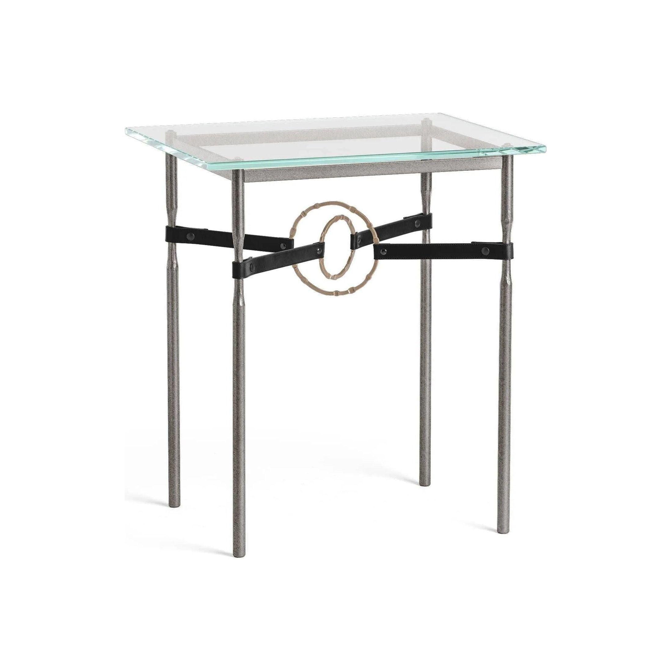 Hubbardton Forge - Equus Black Leather Side Table - 750116-20-84-LK-VA0717 - Canada Light Shop