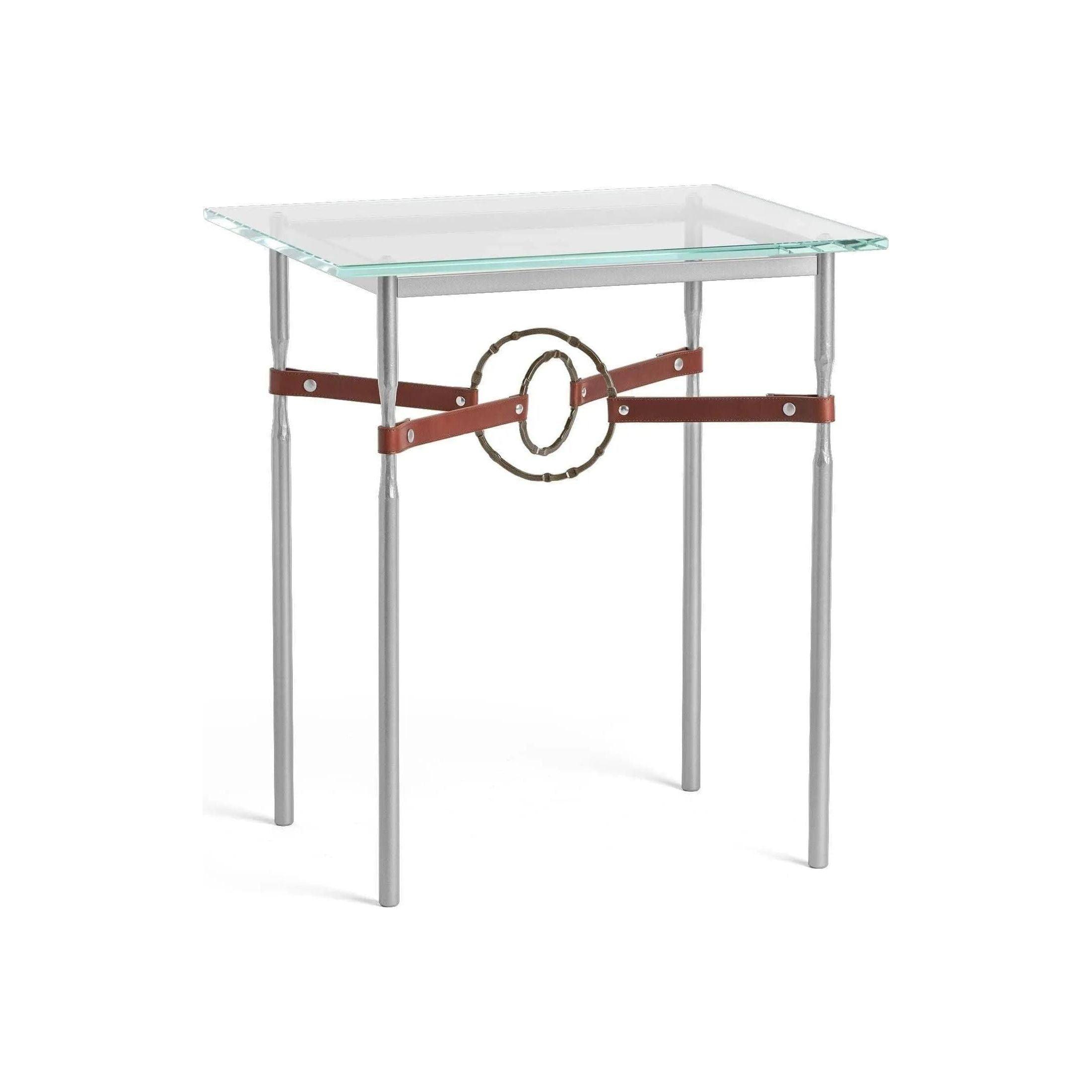 Hubbardton Forge - Equus Brown Leather Side Table - 750116-82-05-LB-VA0717 - Canada Light Shop