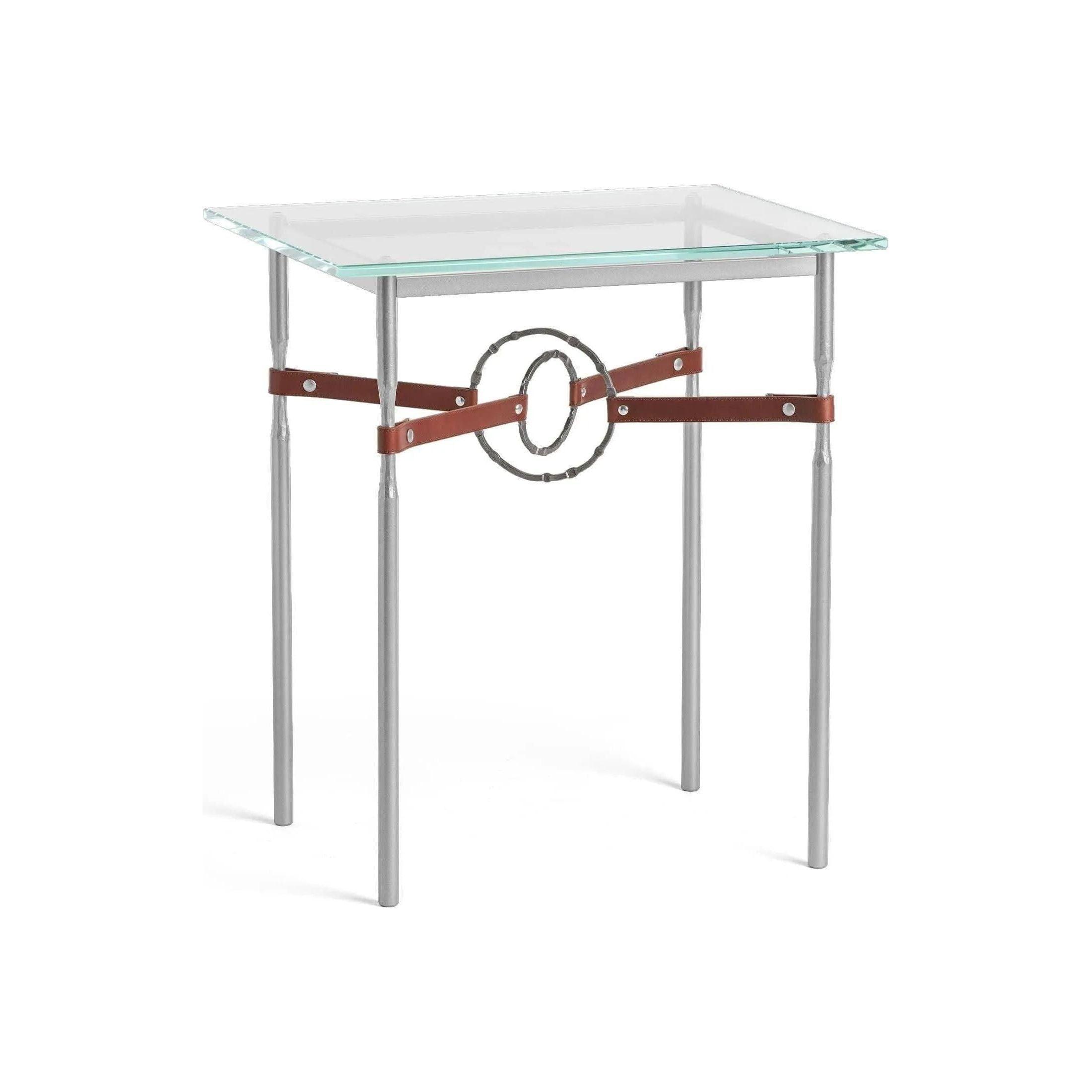 Hubbardton Forge - Equus Brown Leather Side Table - 750116-82-07-LB-VA0717 - Canada Light Shop