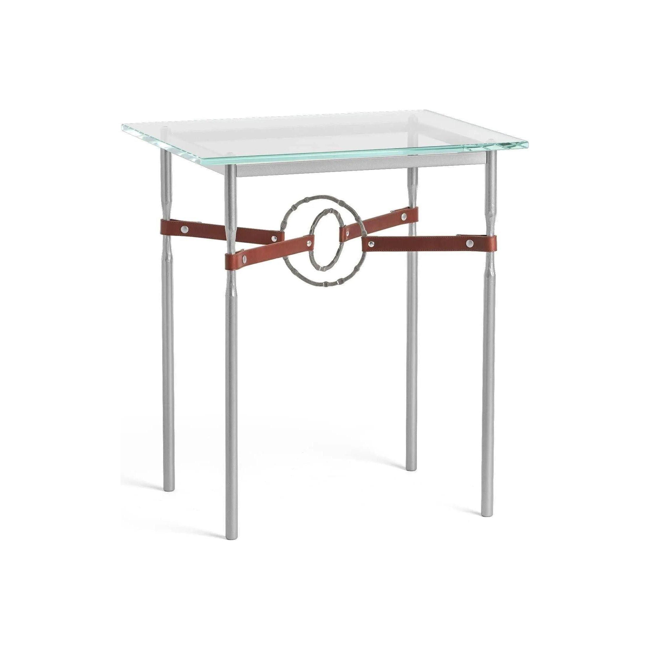 Hubbardton Forge - Equus Brown Leather Side Table - 750116-82-20-LB-VA0717 - Canada Light Shop
