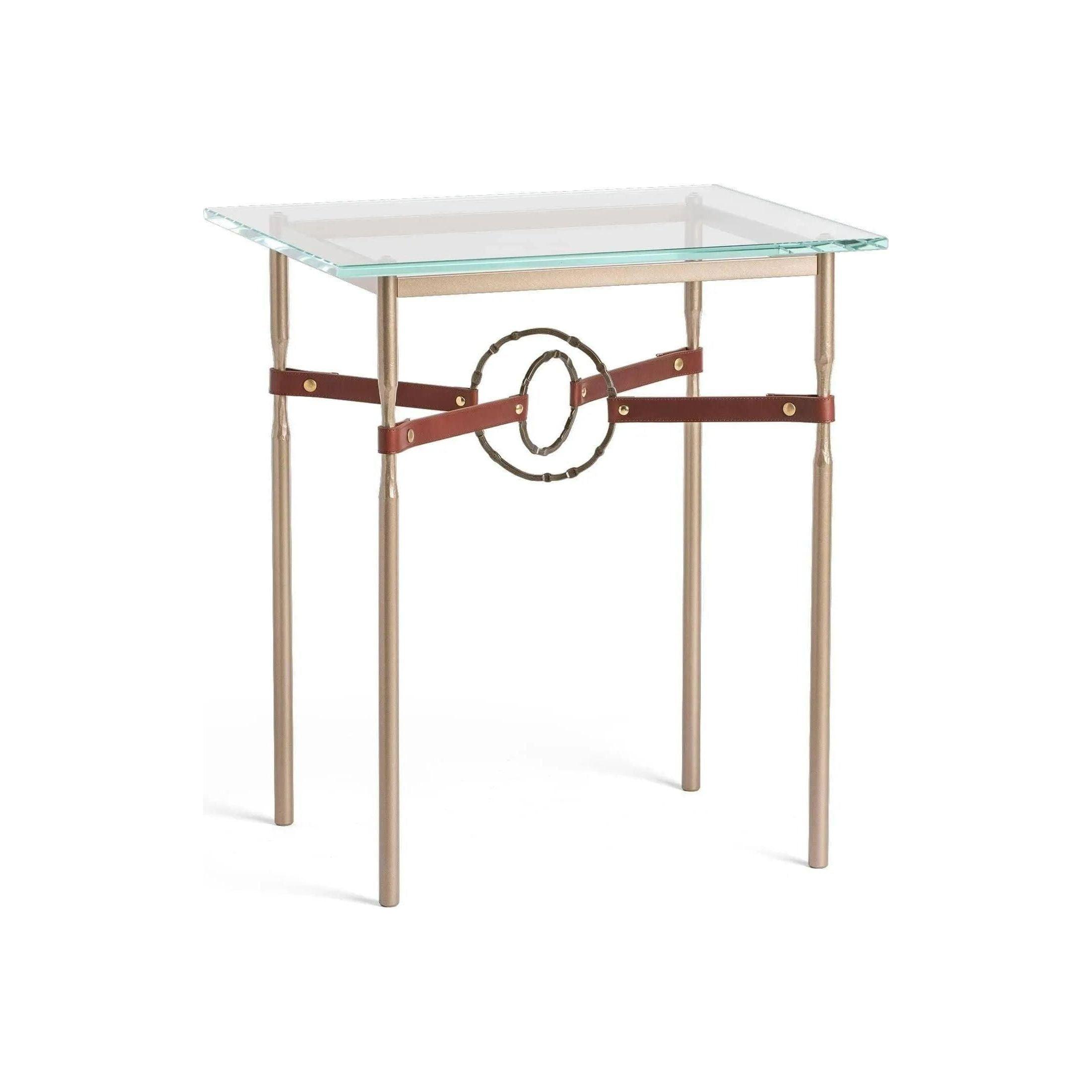 Hubbardton Forge - Equus Brown Leather Side Table - 750116-84-05-LB-VA0717 - Canada Light Shop