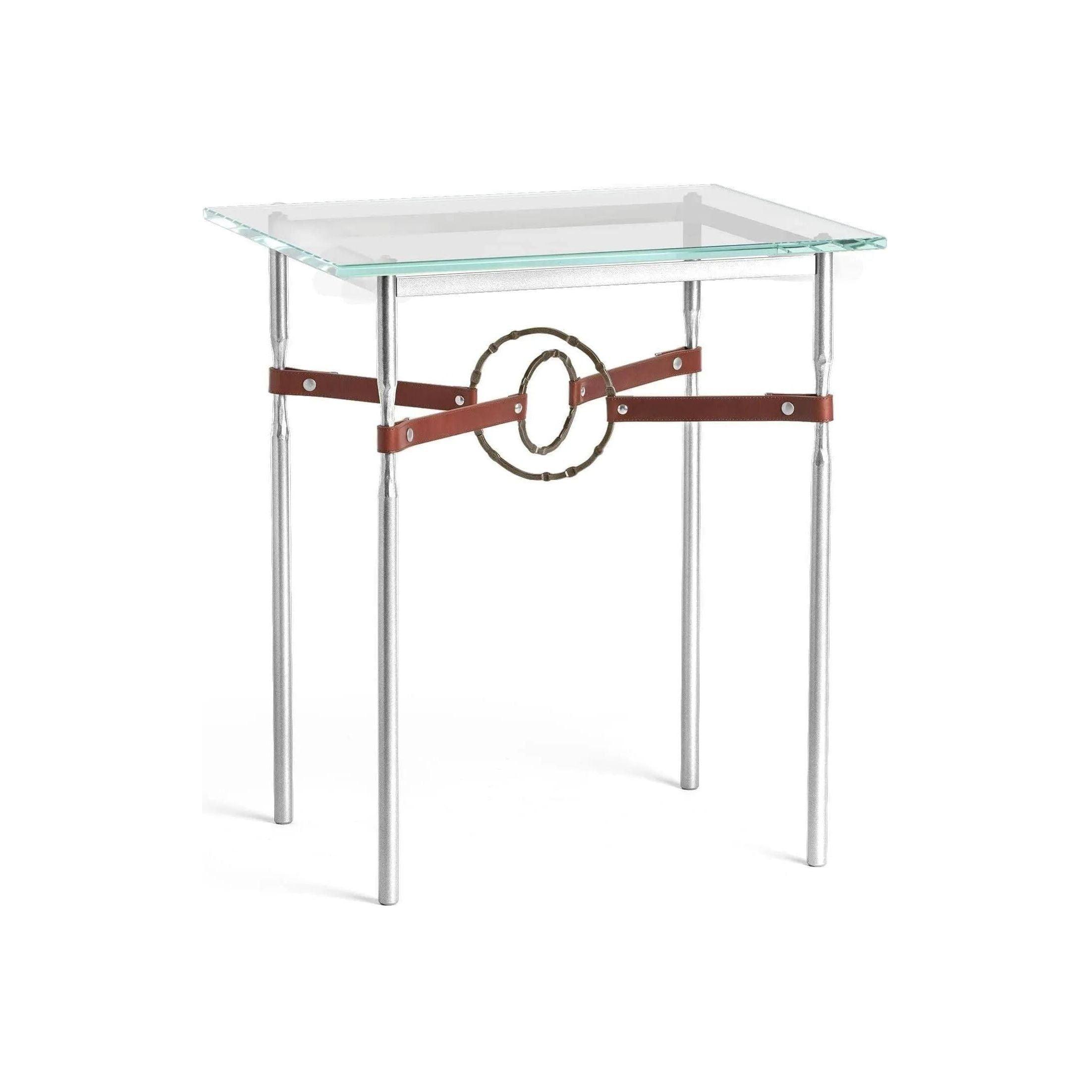 Hubbardton Forge - Equus Brown Leather Side Table - 750116-85-05-LB-VA0717 - Canada Light Shop