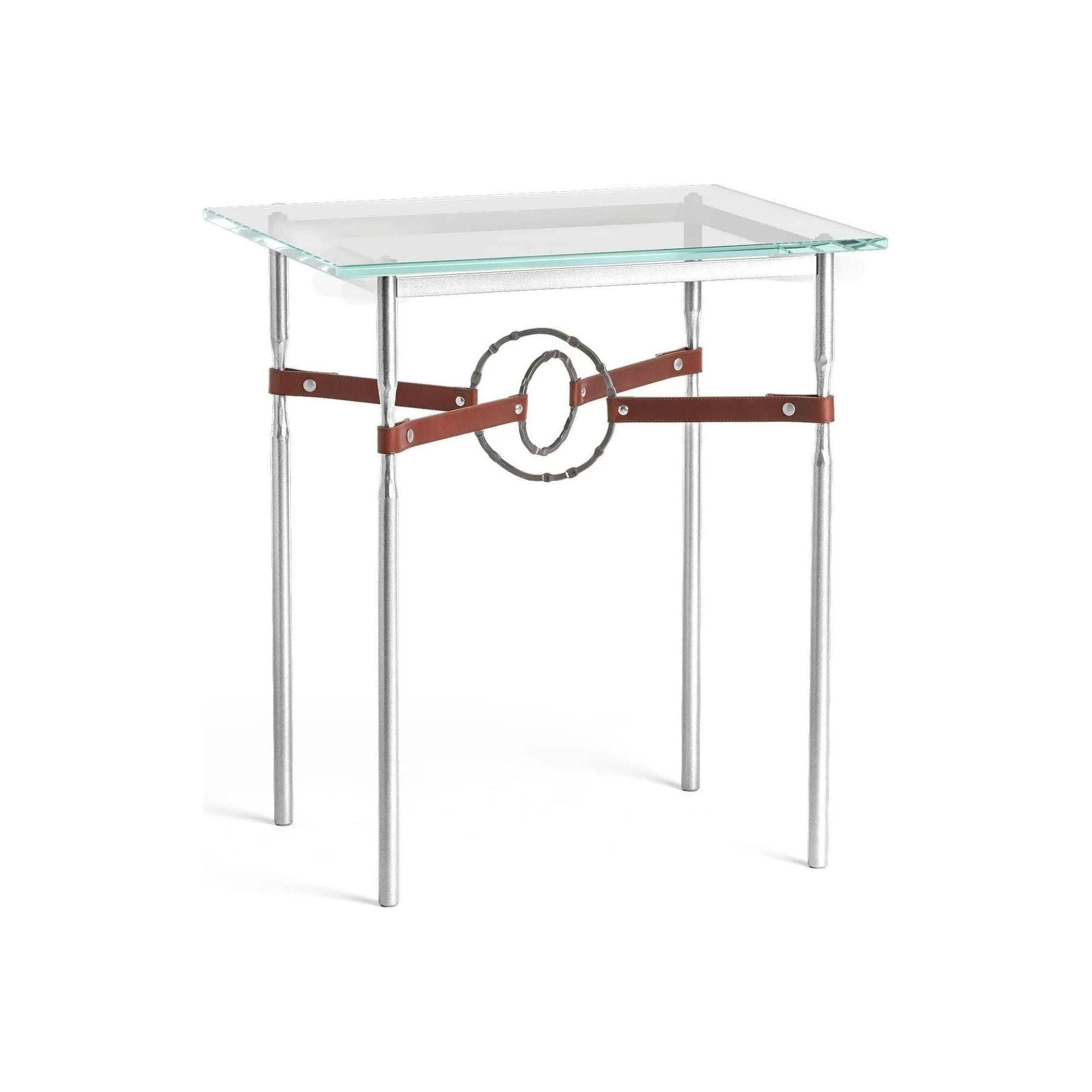 Hubbardton Forge - Equus Brown Leather Side Table - 750116-85-07-LB-VA0717 - Canada Light Shop