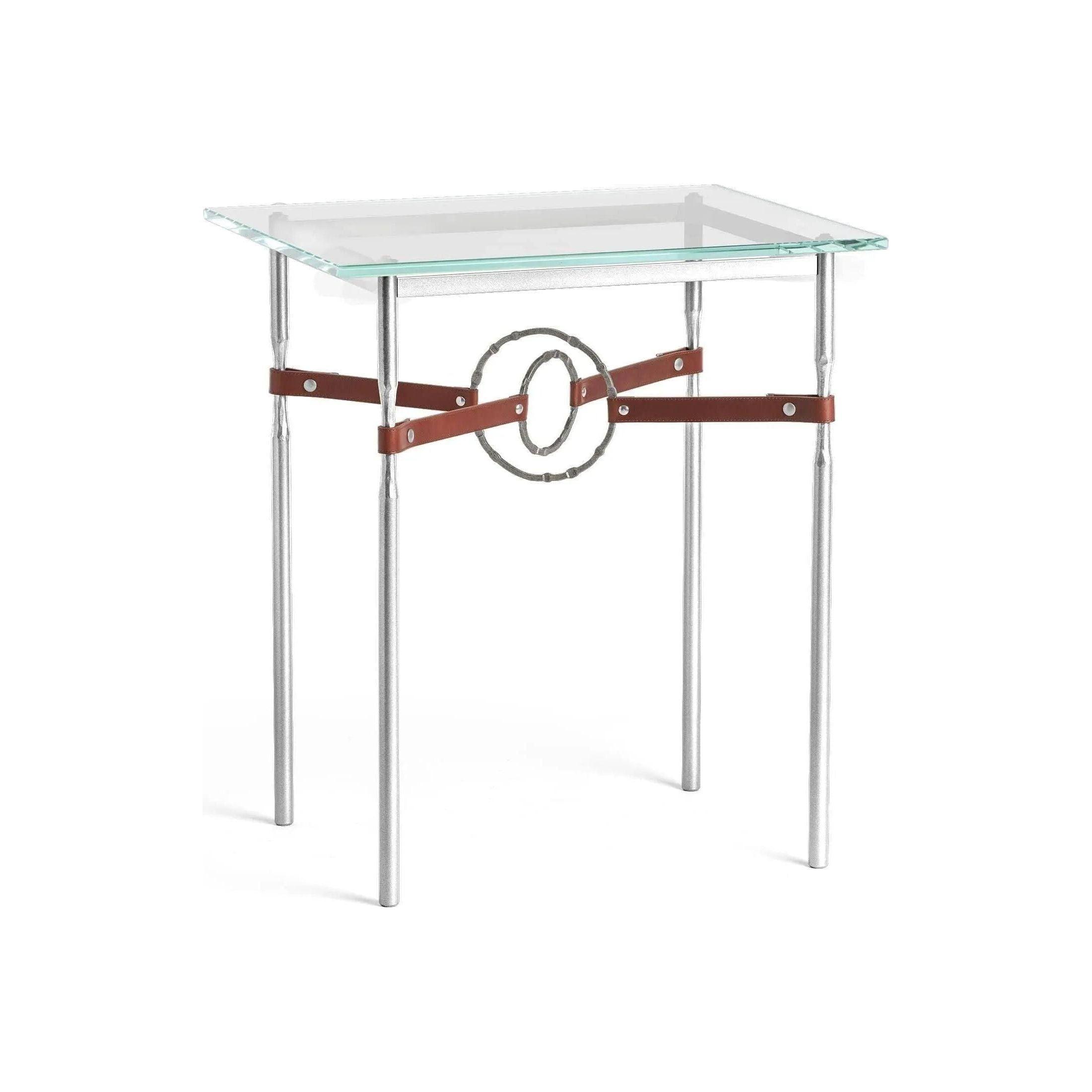 Hubbardton Forge - Equus Brown Leather Side Table - 750116-85-20-LB-VA0717 - Canada Light Shop