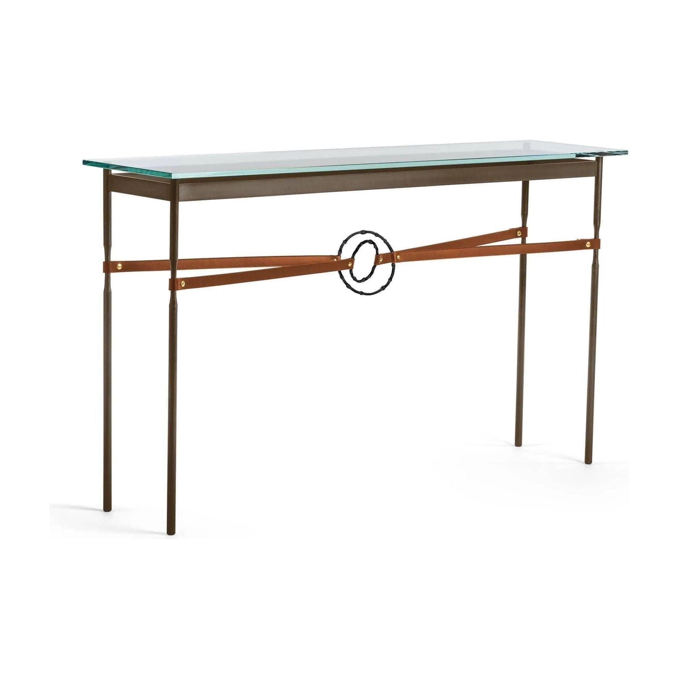 Hubbardton Forge - Equus Chestnut Leather Console Table - 750118-05-10-LC-VA0714 - Canada Light Shop