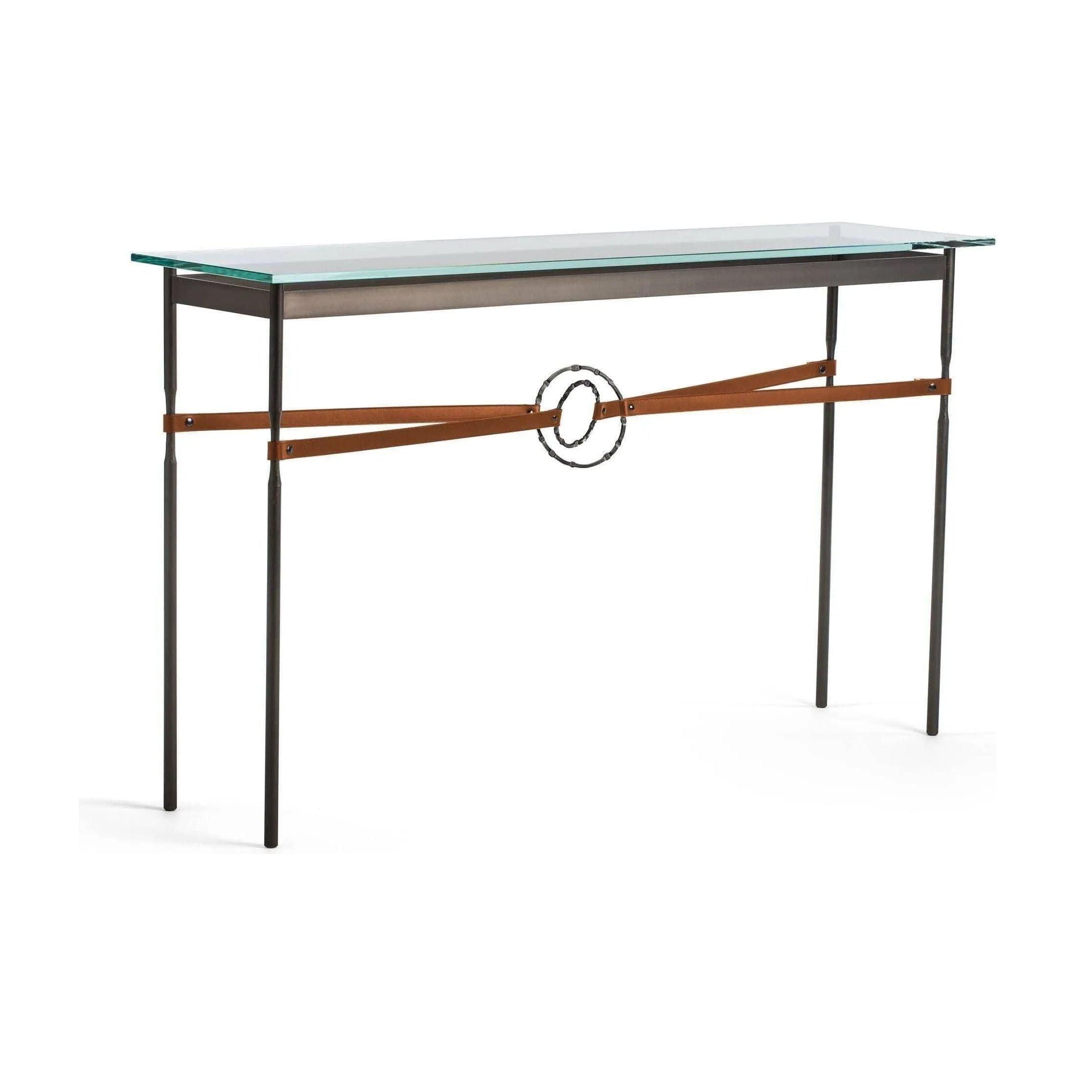 Hubbardton Forge - Equus Chestnut Leather Console Table - 750118-07-07-LC-VA0714 - Canada Light Shop