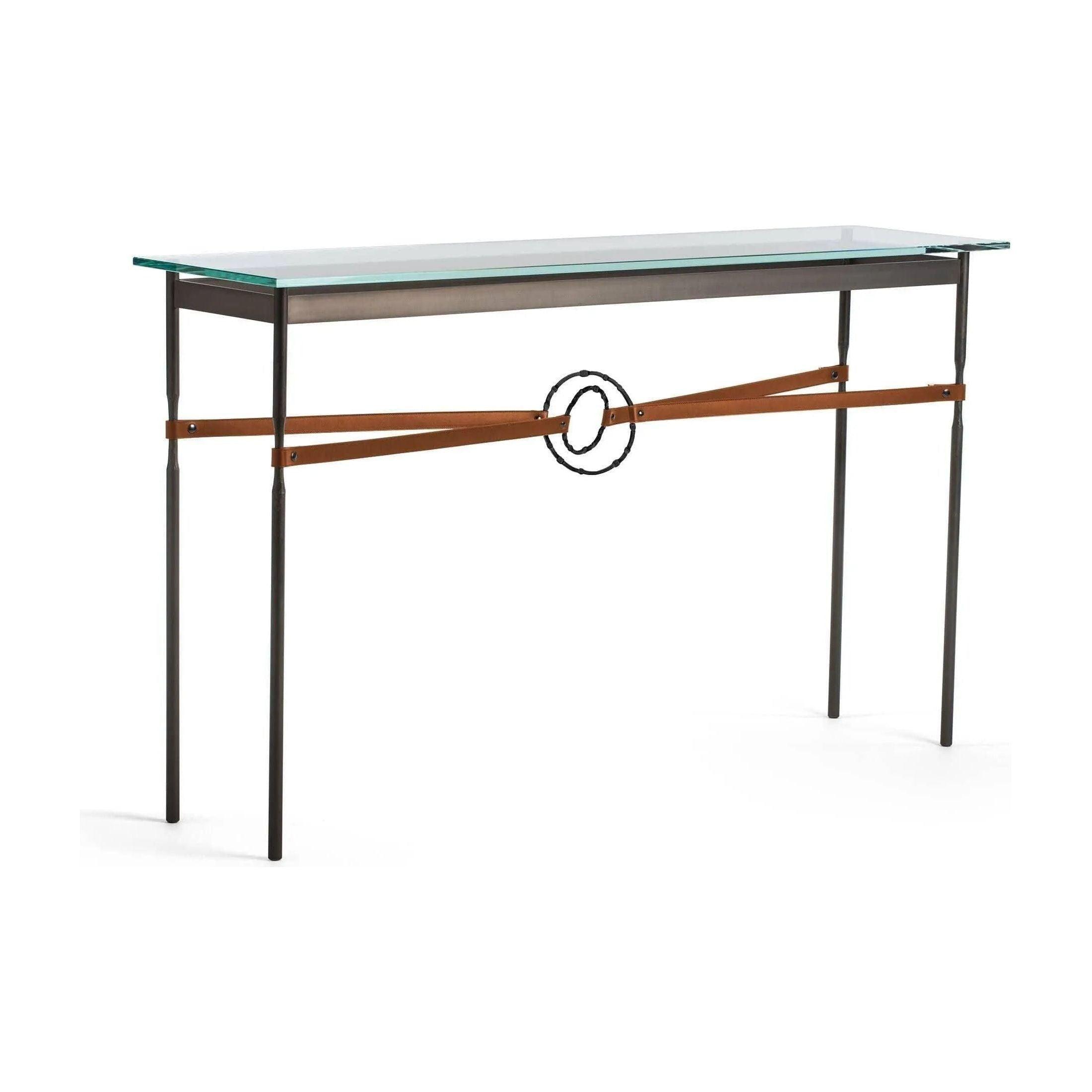 Hubbardton Forge - Equus Chestnut Leather Console Table - 750118-07-10-LC-VA0714 - Canada Light Shop