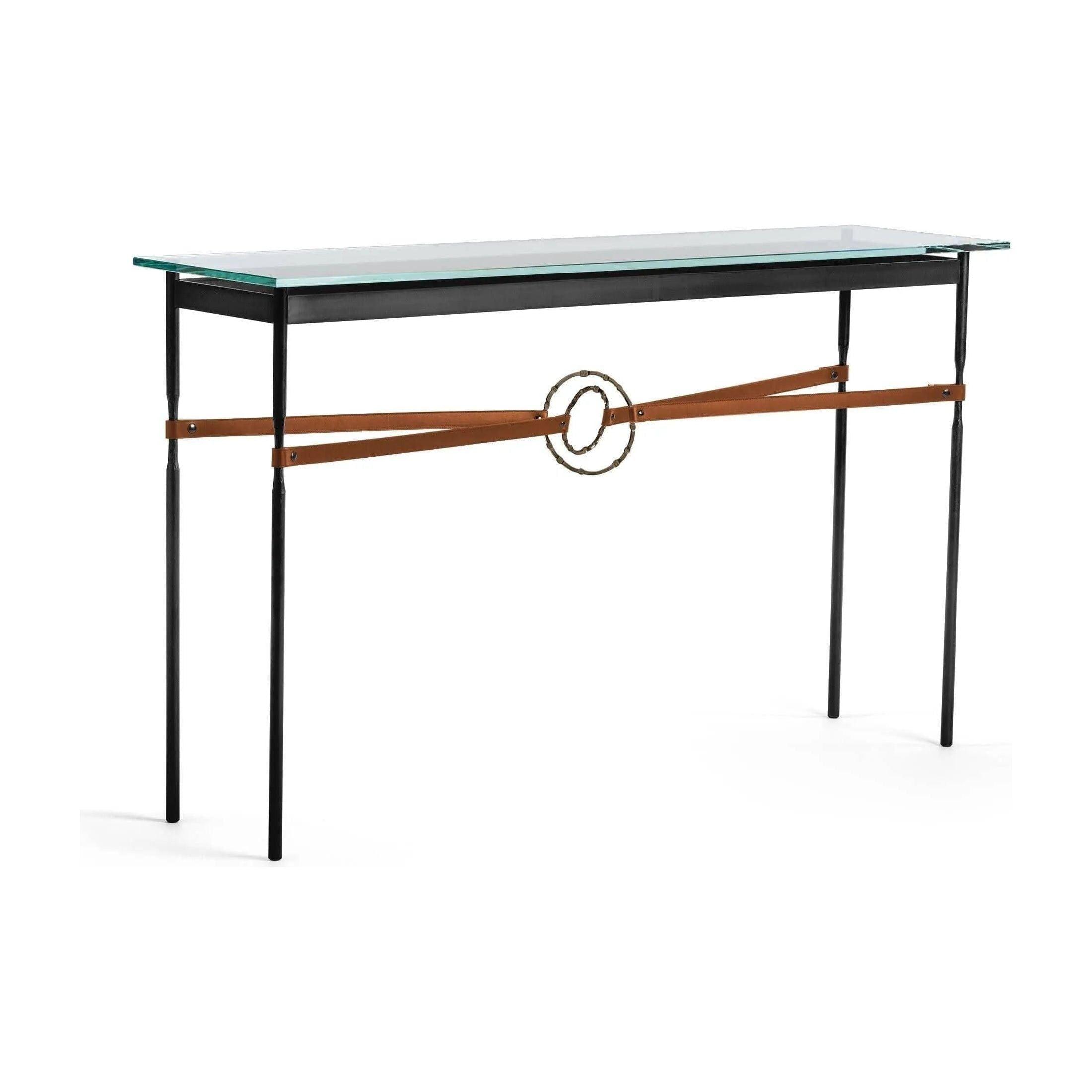 Hubbardton Forge - Equus Chestnut Leather Console Table - 750118-10-05-LC-VA0714 - Canada Light Shop