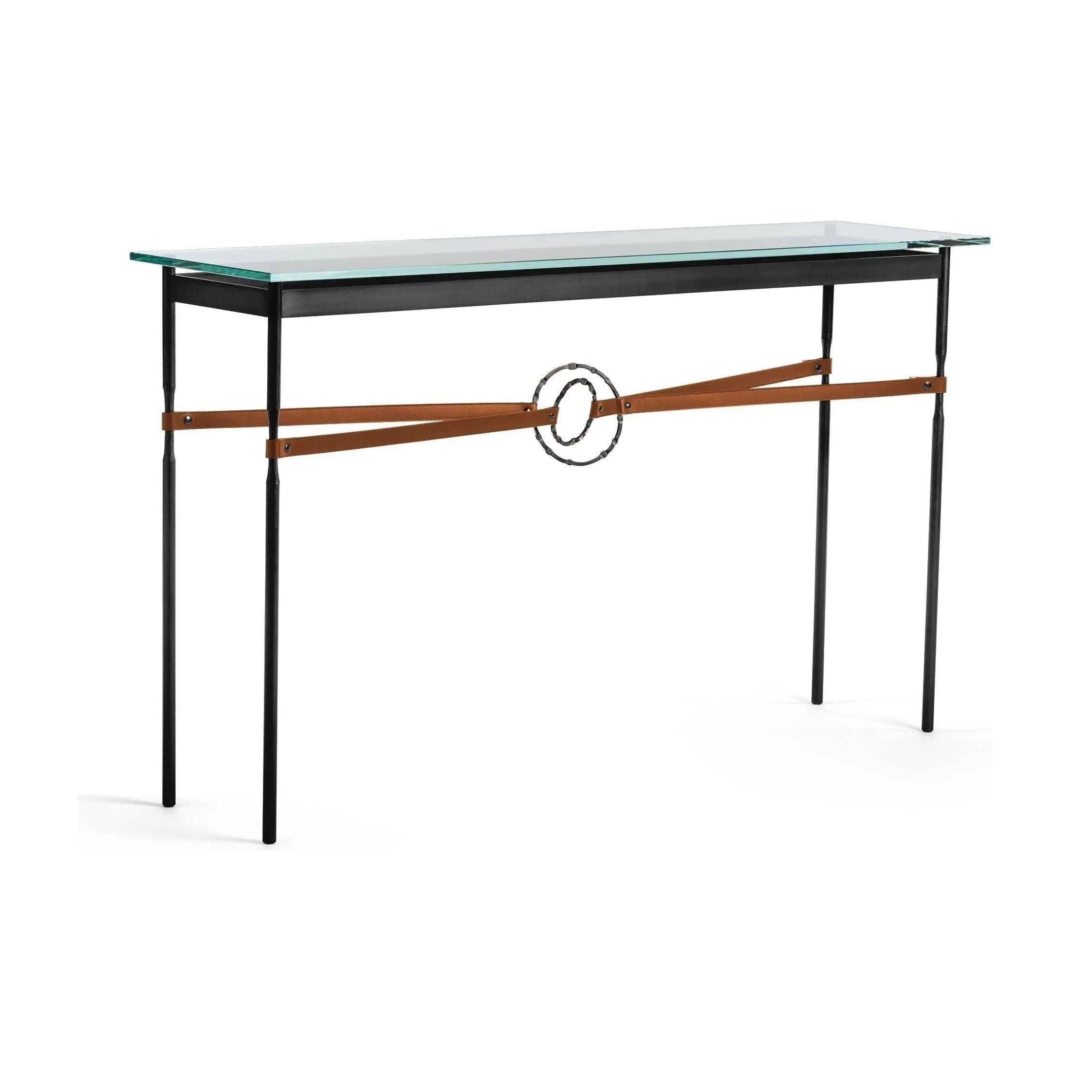 Hubbardton Forge - Equus Chestnut Leather Console Table - 750118-10-07-LC-VA0714 - Canada Light Shop