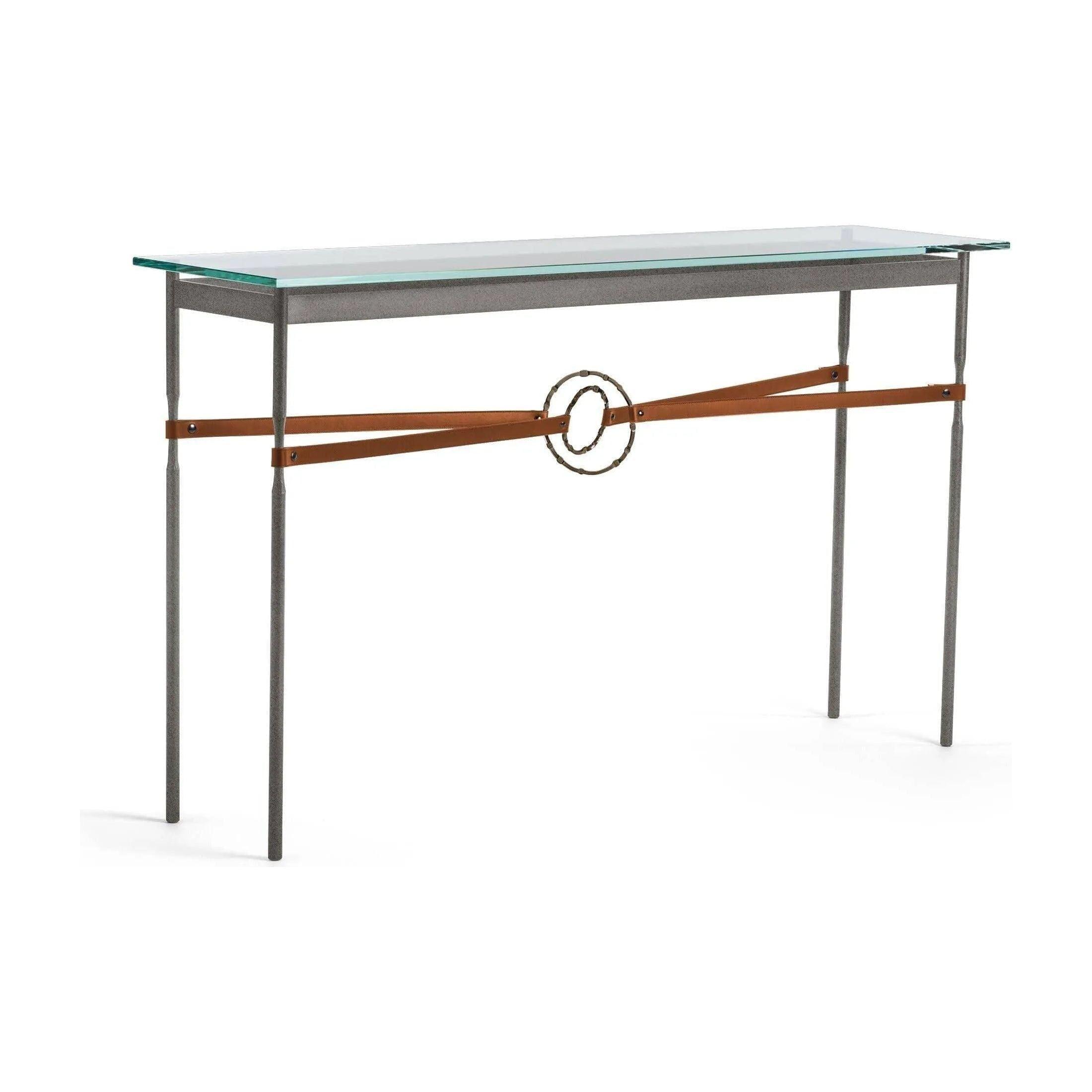Hubbardton Forge - Equus Chestnut Leather Console Table - 750118-20-05-LC-VA0714 - Canada Light Shop