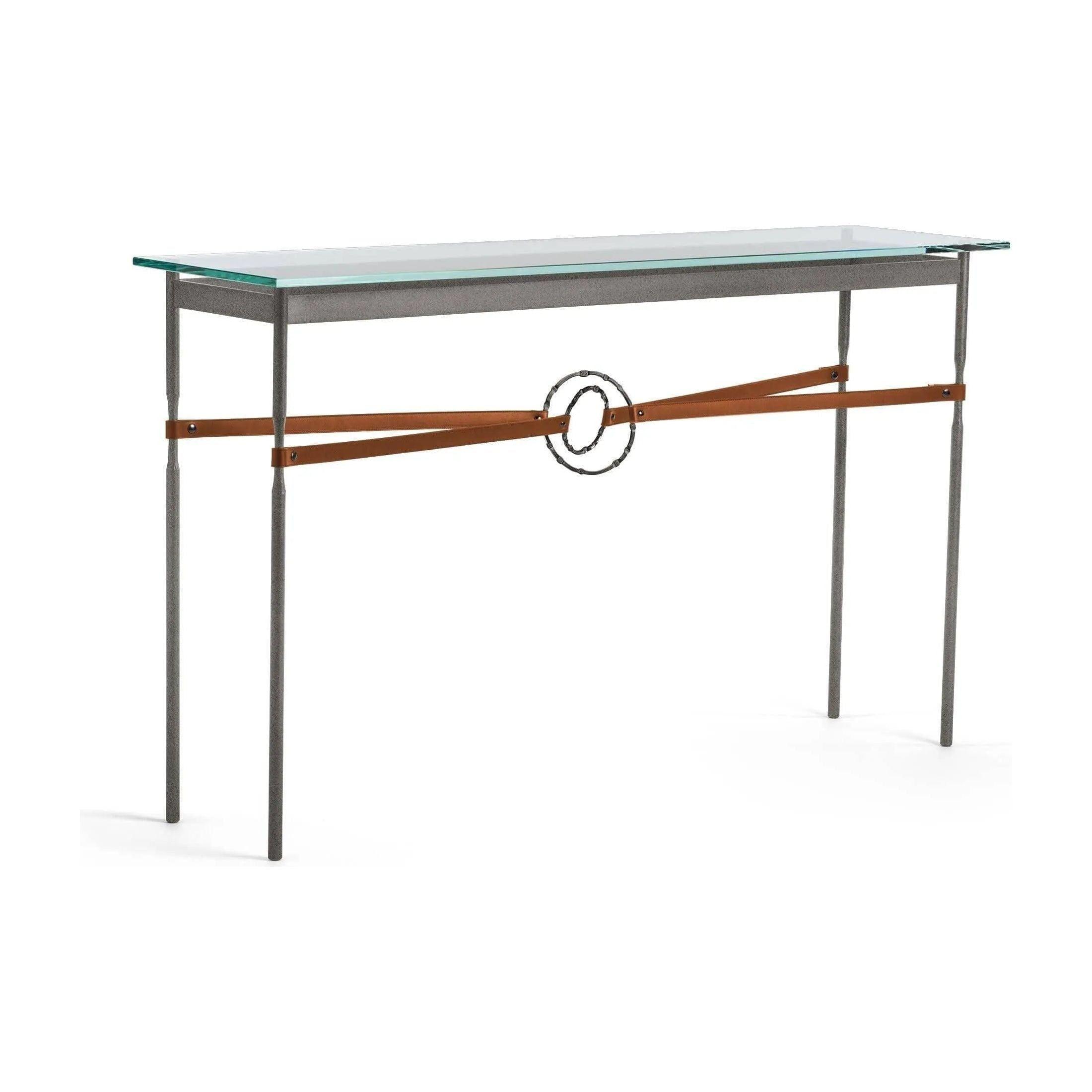 Hubbardton Forge - Equus Chestnut Leather Console Table - 750118-20-07-LC-VA0714 - Canada Light Shop