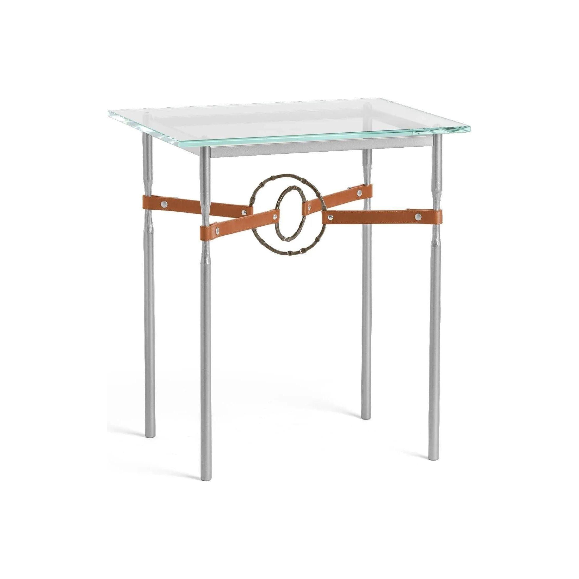 Hubbardton Forge - Equus Chestnut Leather Side Table - 750116-82-05-LC-VA0717 - Canada Light Shop