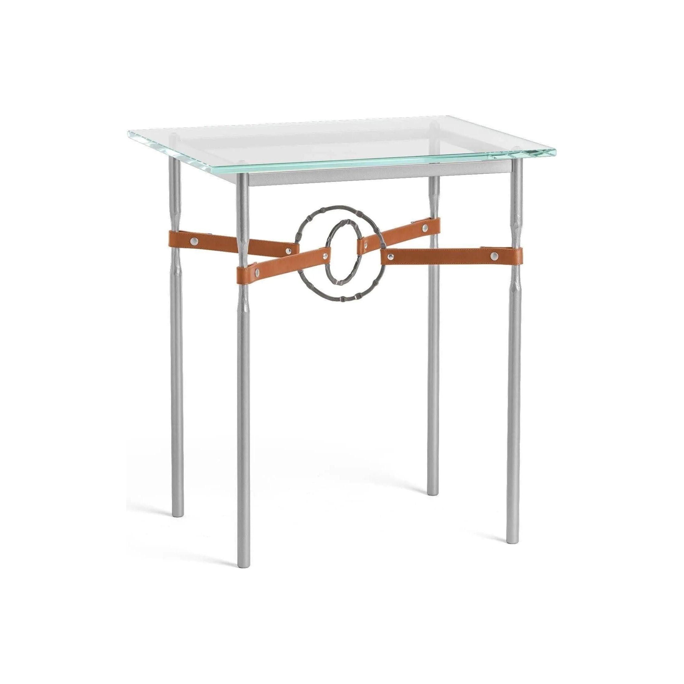 Hubbardton Forge - Equus Chestnut Leather Side Table - 750116-82-07-LC-VA0717 - Canada Light Shop