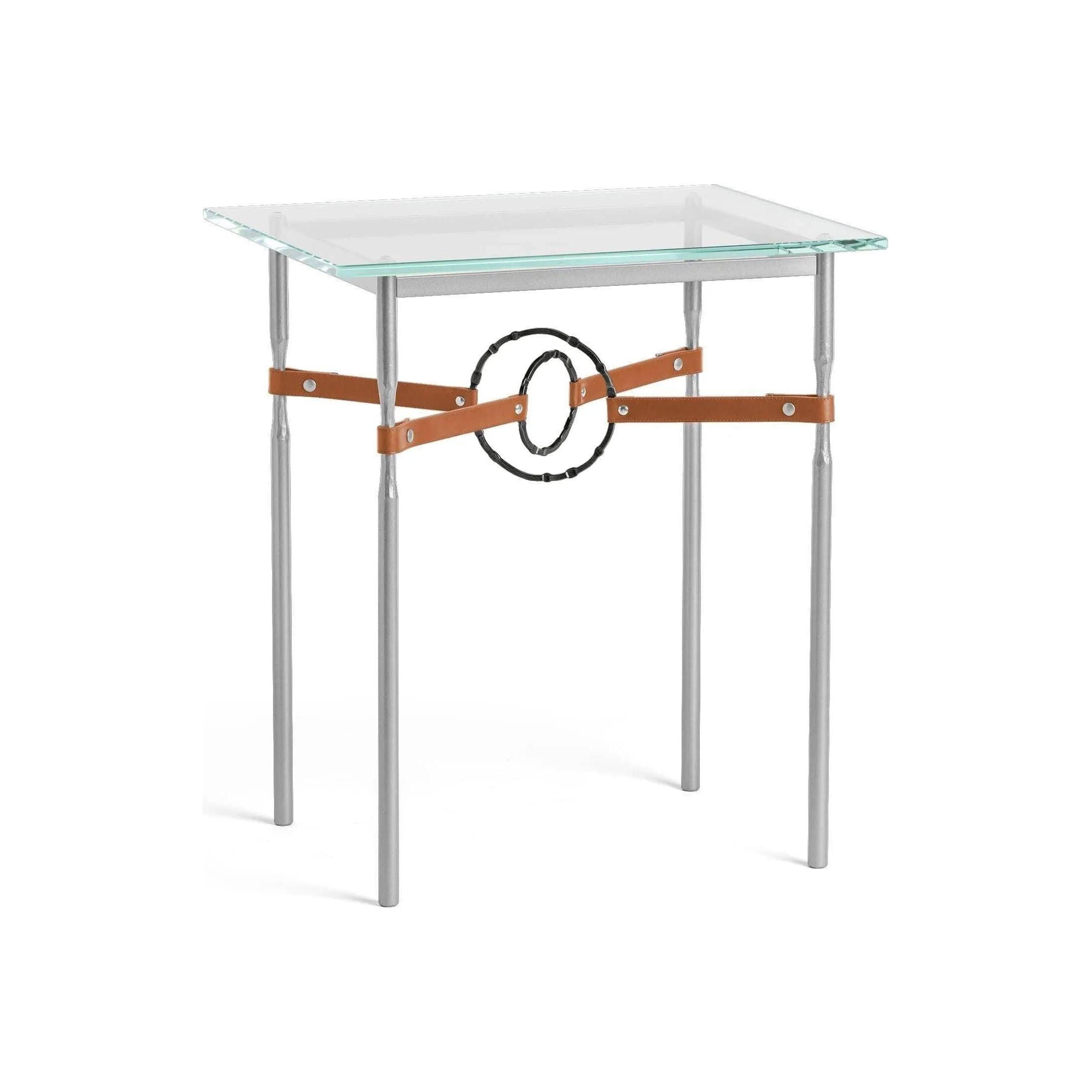 Hubbardton Forge - Equus Chestnut Leather Side Table - 750116-82-10-LC-VA0717 - Canada Light Shop