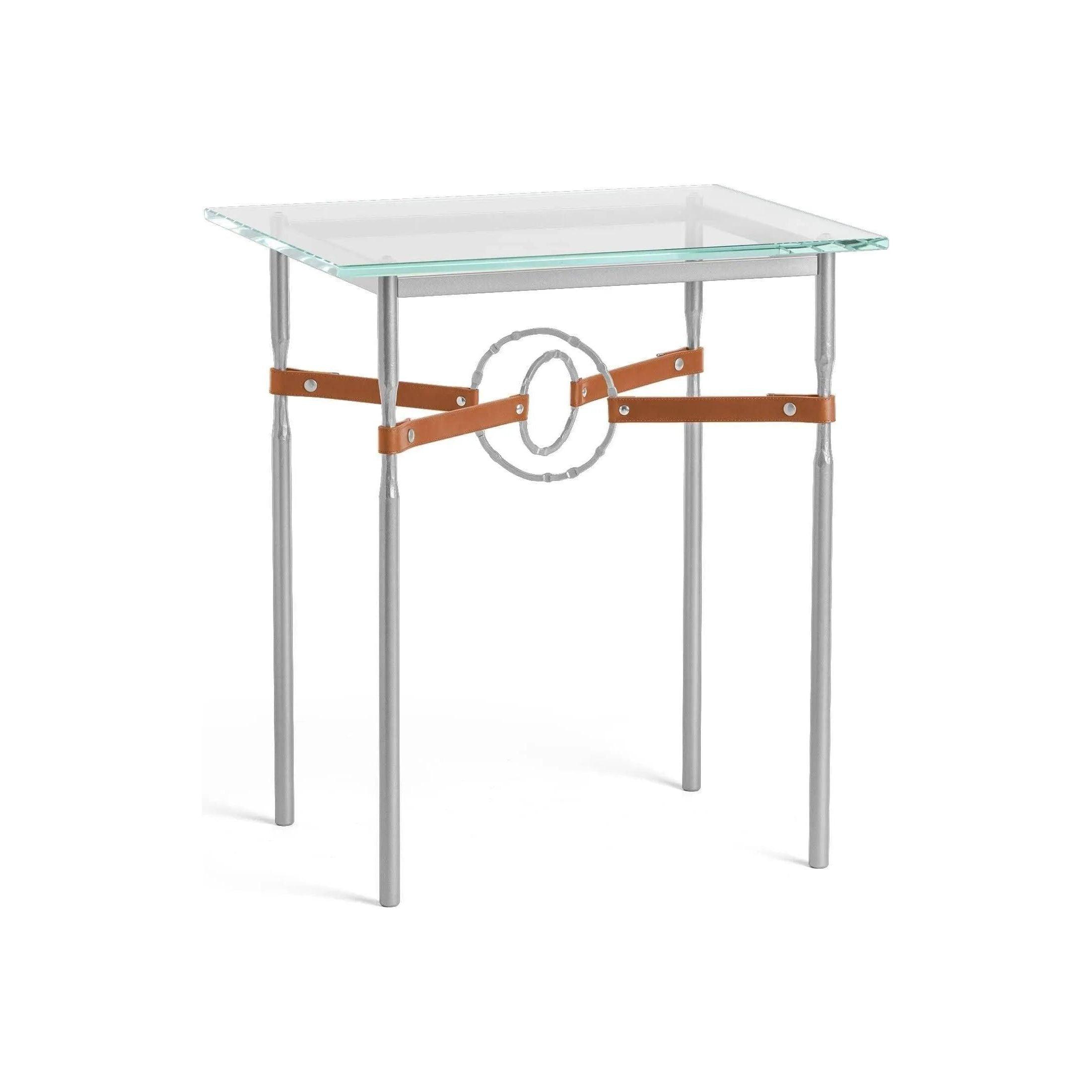 Hubbardton Forge - Equus Chestnut Leather Side Table - 750116-82-82-LC-VA0717 - Canada Light Shop