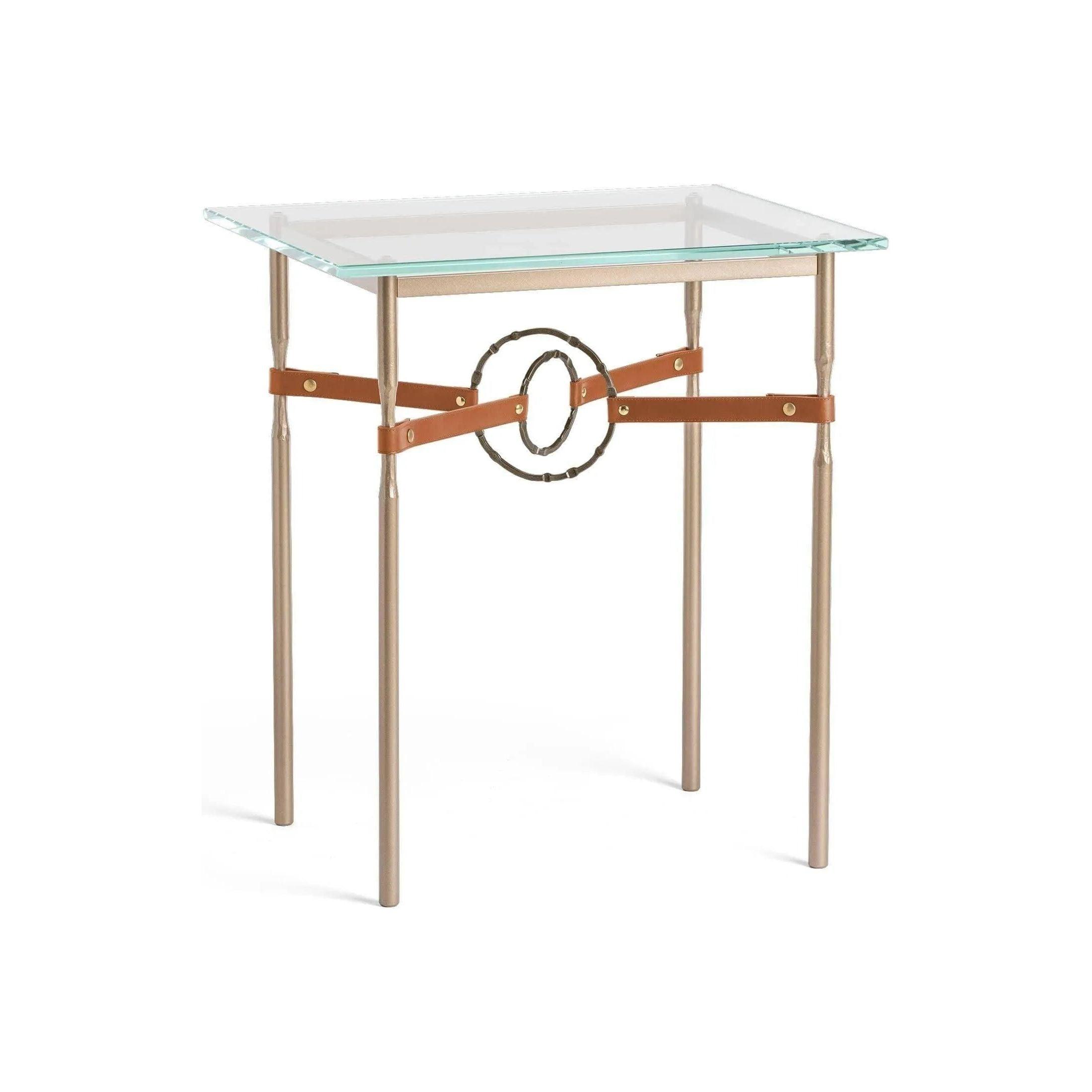 Hubbardton Forge - Equus Chestnut Leather Side Table - 750116-84-05-LC-VA0717 - Canada Light Shop