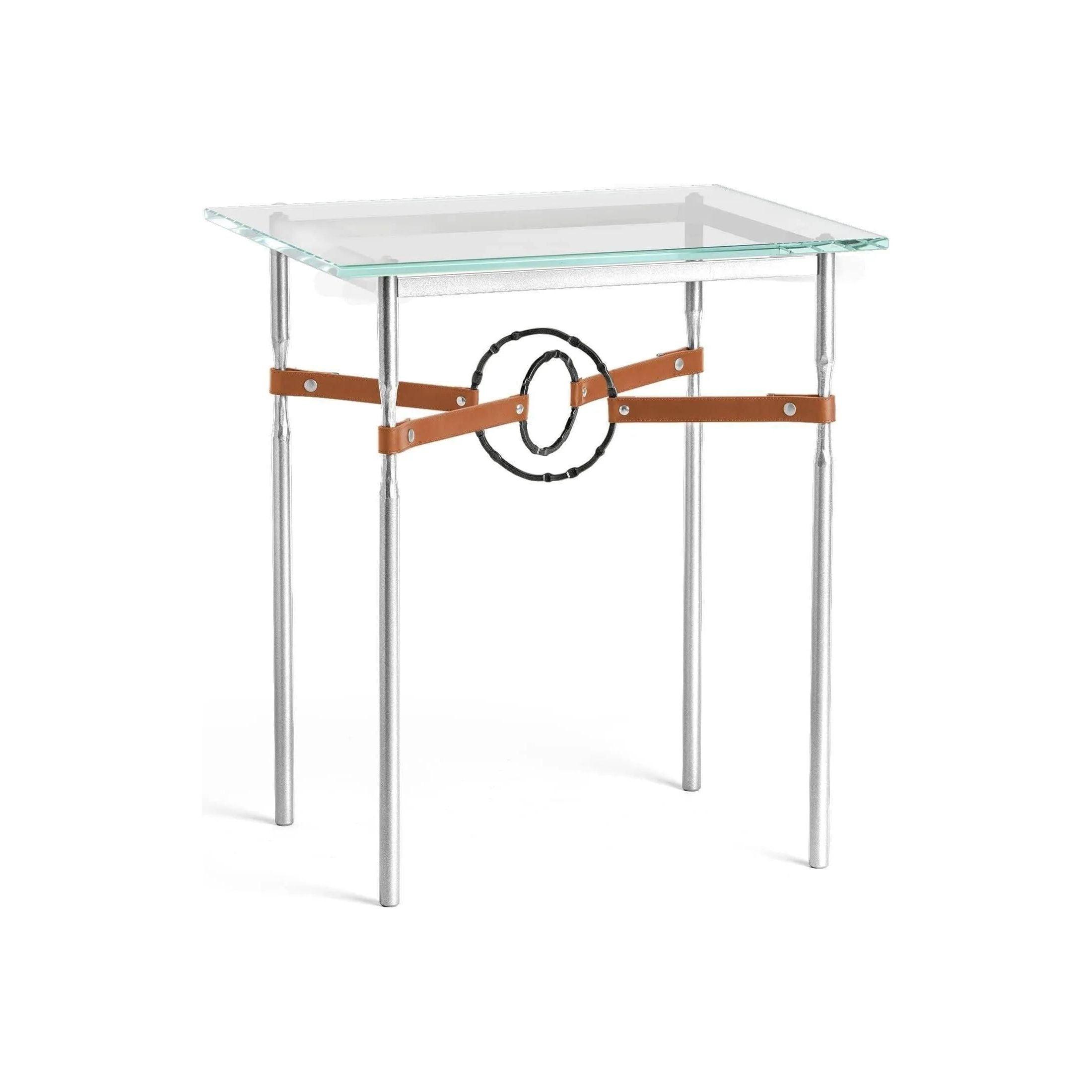 Hubbardton Forge - Equus Chestnut Leather Side Table - 750116-85-10-LC-VA0717 - Canada Light Shop
