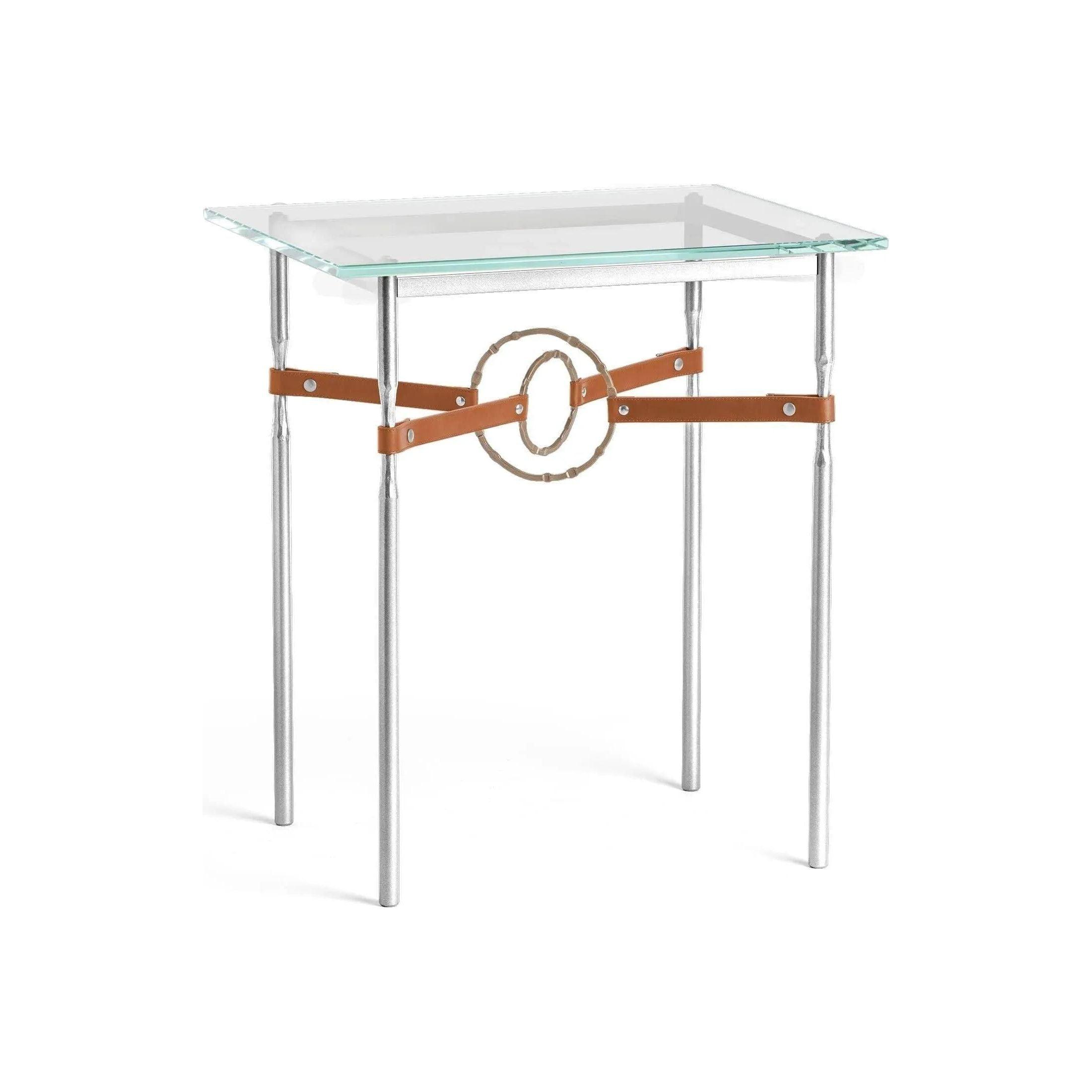 Hubbardton Forge - Equus Chestnut Leather Side Table - 750116-85-84-LC-VA0717 - Canada Light Shop