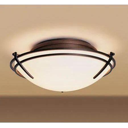 Hubbardton Forge - Presidio Tryne 15-Inch Two Light Flush Mount - 124402-SKT-07-GG0098 - Canada Light Shop