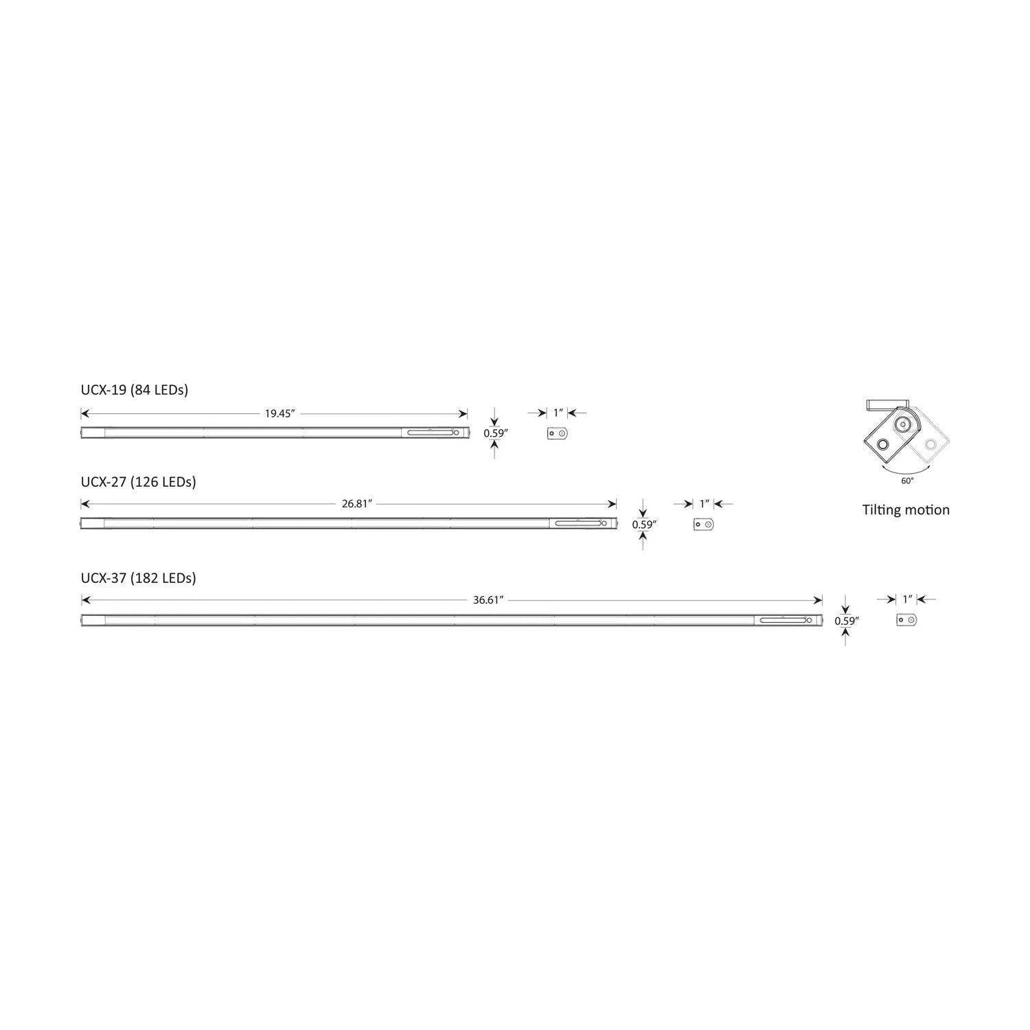 Koncept - UCX pro LED Undercabinet Lighting - UCX-19-SIL-1PK - Canada Light Shop