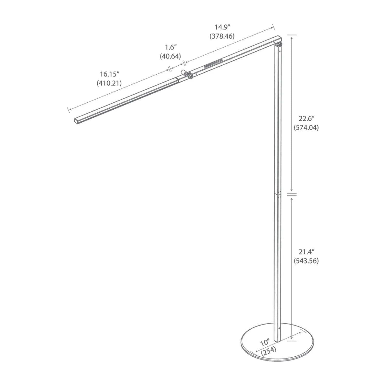 Koncept - Z-Bar LED Floor Lamp - AR5000-CD-MBK-FLR - Canada Light Shop