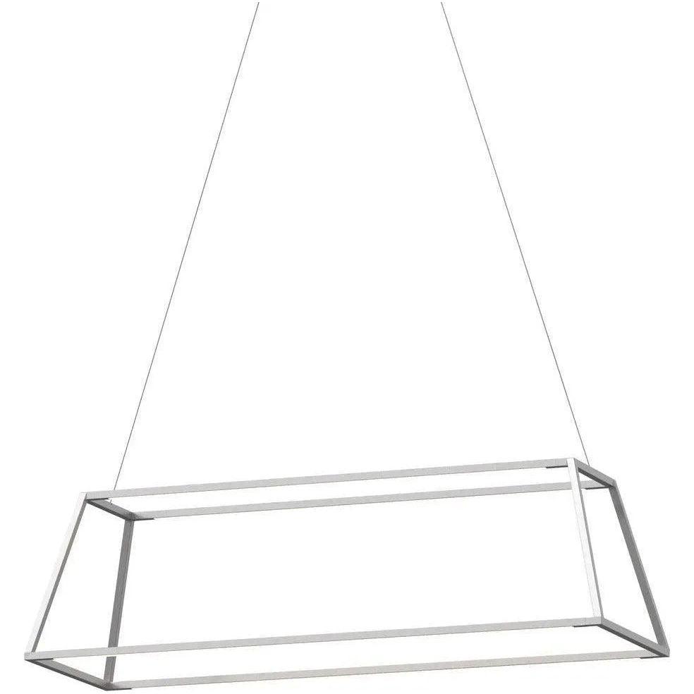 Koncept - Z-Bar Rise Rectangle 38-Inch LED Pendant - ZBP-38-RR-SW-SIL-CNP - Canada Light Shop